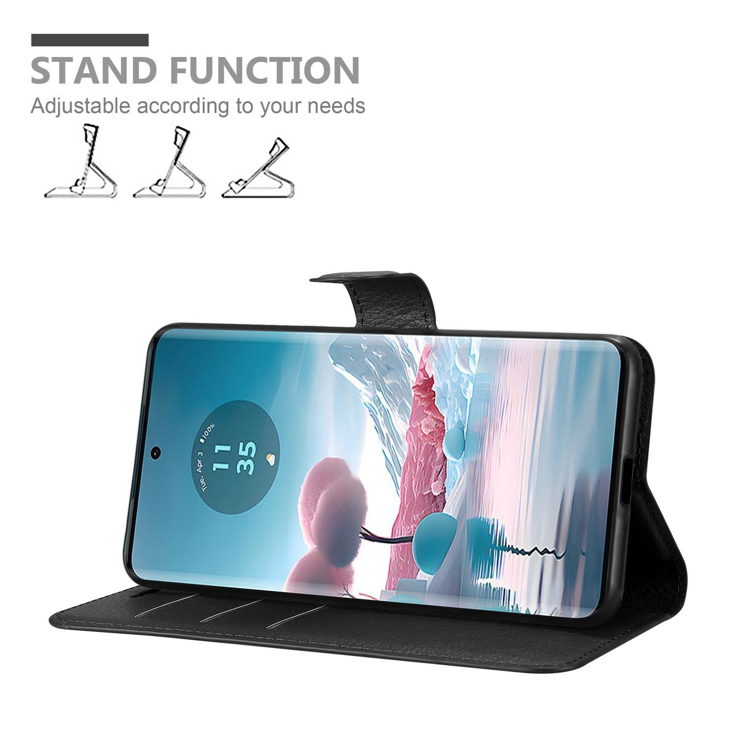 Cadorabo Handyhülle für Motorola Edge 40 Neo Hülle Motorola Edge 40 Neo, Hülle Schutzhülle mit Standfunktion, Kartenfach und Magnetverschluss