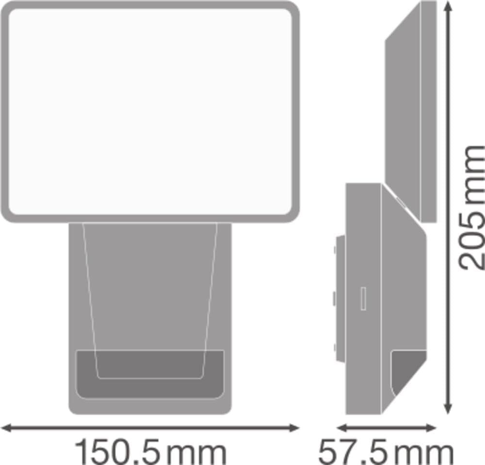 Ledvance Außen-Wandleuchte LEDVANCE LED Fluter, Leuchte für Außenanwendungen, Kaltweiß, 151,0 mm, LEDVANCE LED Fluter, Leuchte für Außenanwendungen, Kaltweiß, 151,0 mm