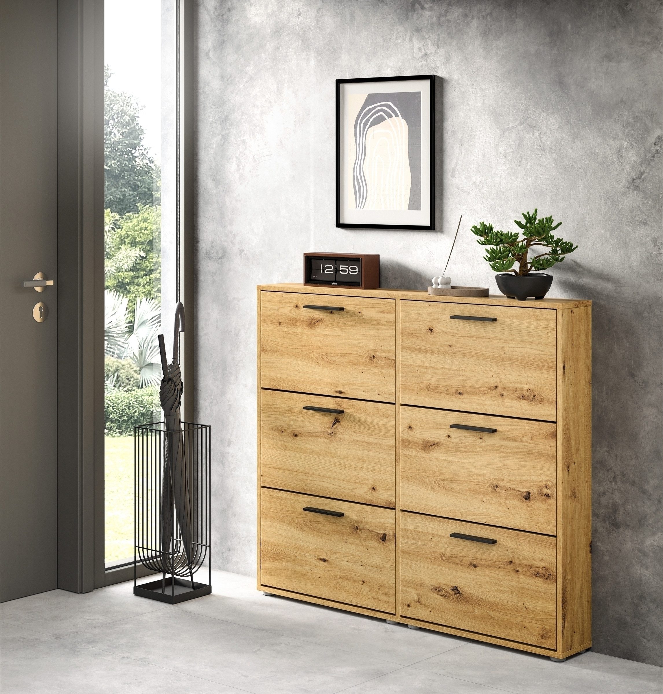 PREISBRECHER Schuhkipper See, in Eiche Artisan, Melaminbeschichtet - 116x10 günstig online kaufen