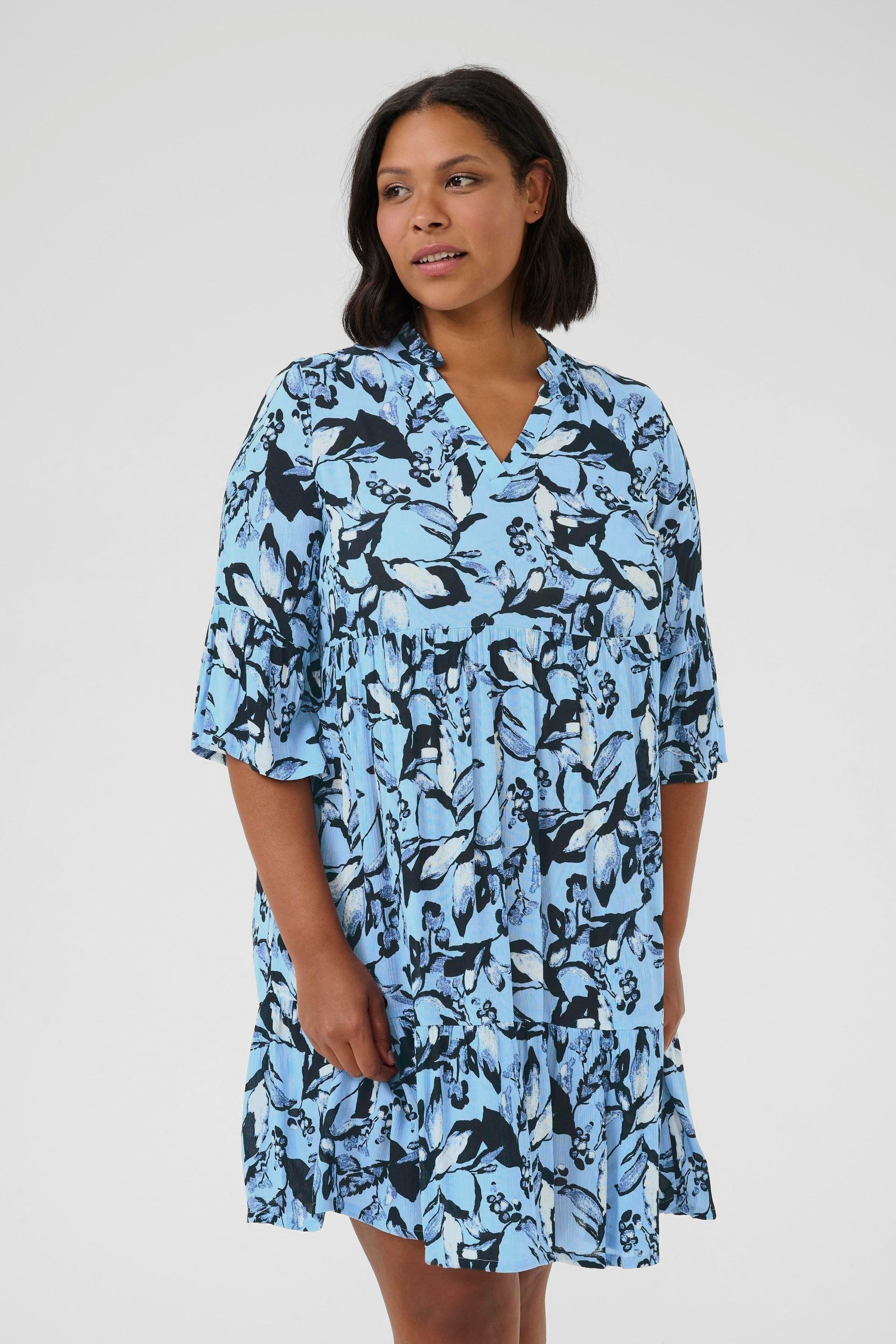 KAFFE Curve Blusenkleid Kleid KCisma Große Größen