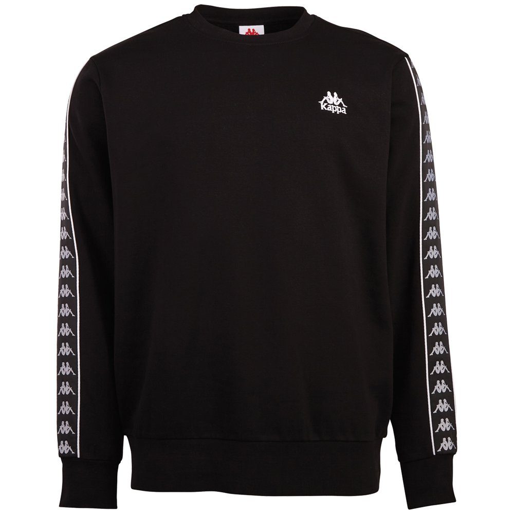 Kappa Sweater mit hochwertigem Jacquard Logoband an den Ärmeln caviar