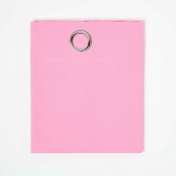Gardine Gardinen mit Ösen unifarben rosa im 2er Set, 137 x 117 cm, Homescapes