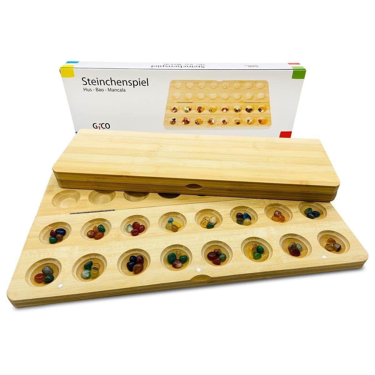 Spielesammlung GICO Steinchenspiel Hus Bao groß aus Holz - 7953