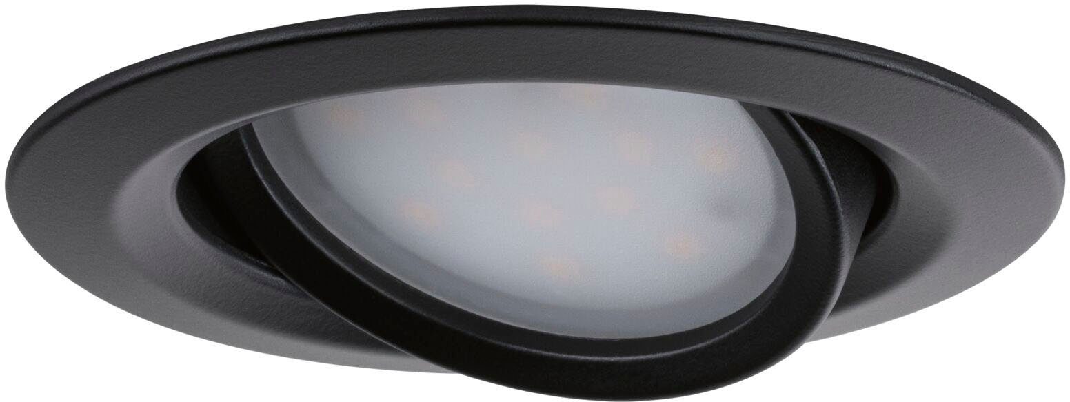 LED Einbauleuchte Nova Plus 1x6W 470lm 2700K Schwarz matt/Alu