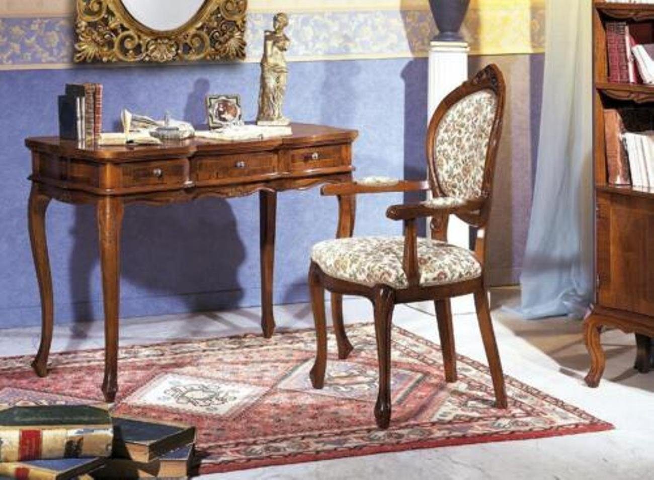 JVmoebel Schreibtisch, Sekretär Schreibtische Italienische Möbel Tisch Stuhl Set Büro 2tlg