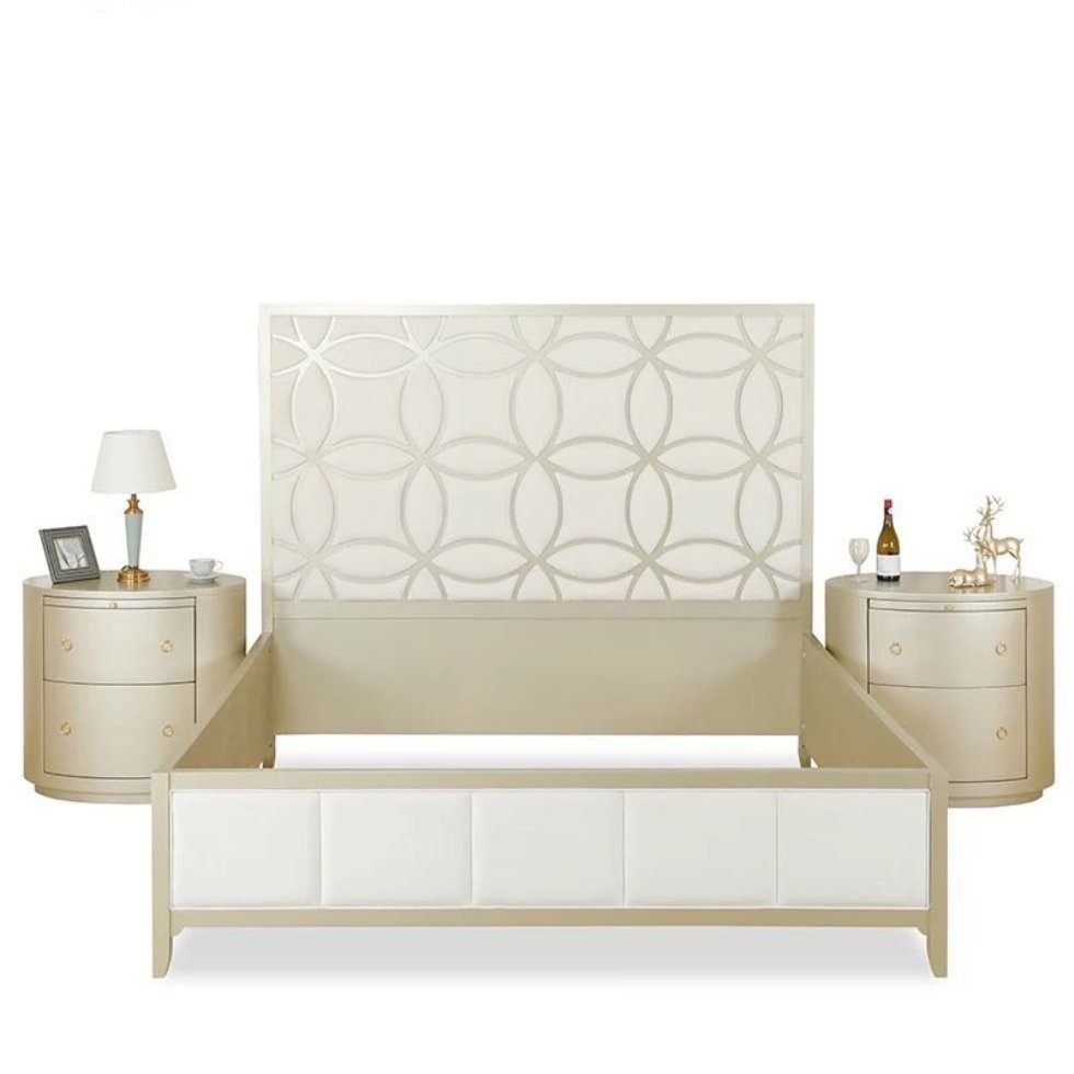 Bett Betten Bett Schlafzimmer JVmoebel Italienische Holz Luxus Klassisch Möbel