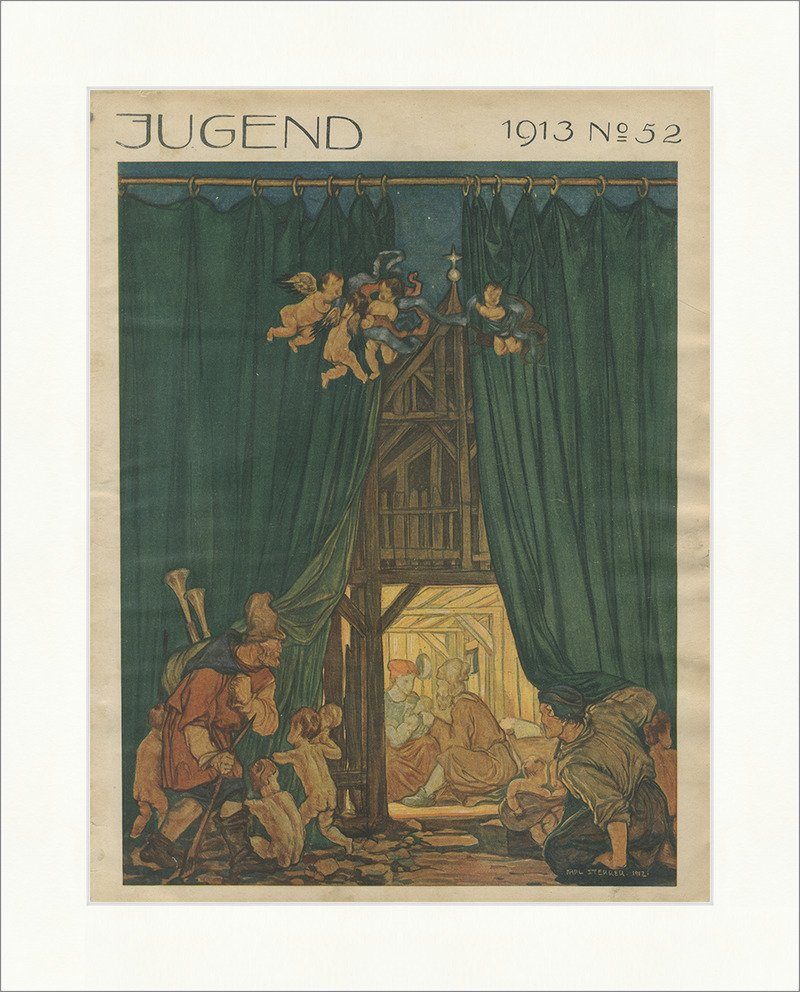 Kunstdruck Titelseite Nr. 52 Advent Karl Sterrer Krippe Jugend Original 5272, (1 St)