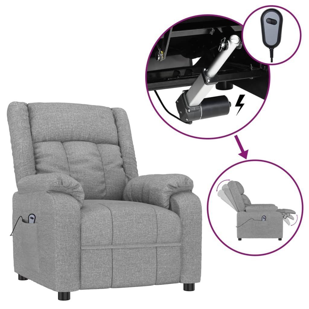 vidaXL Sessel Relaxsessel Elektrisch Hellgrau Stoff günstig online kaufen