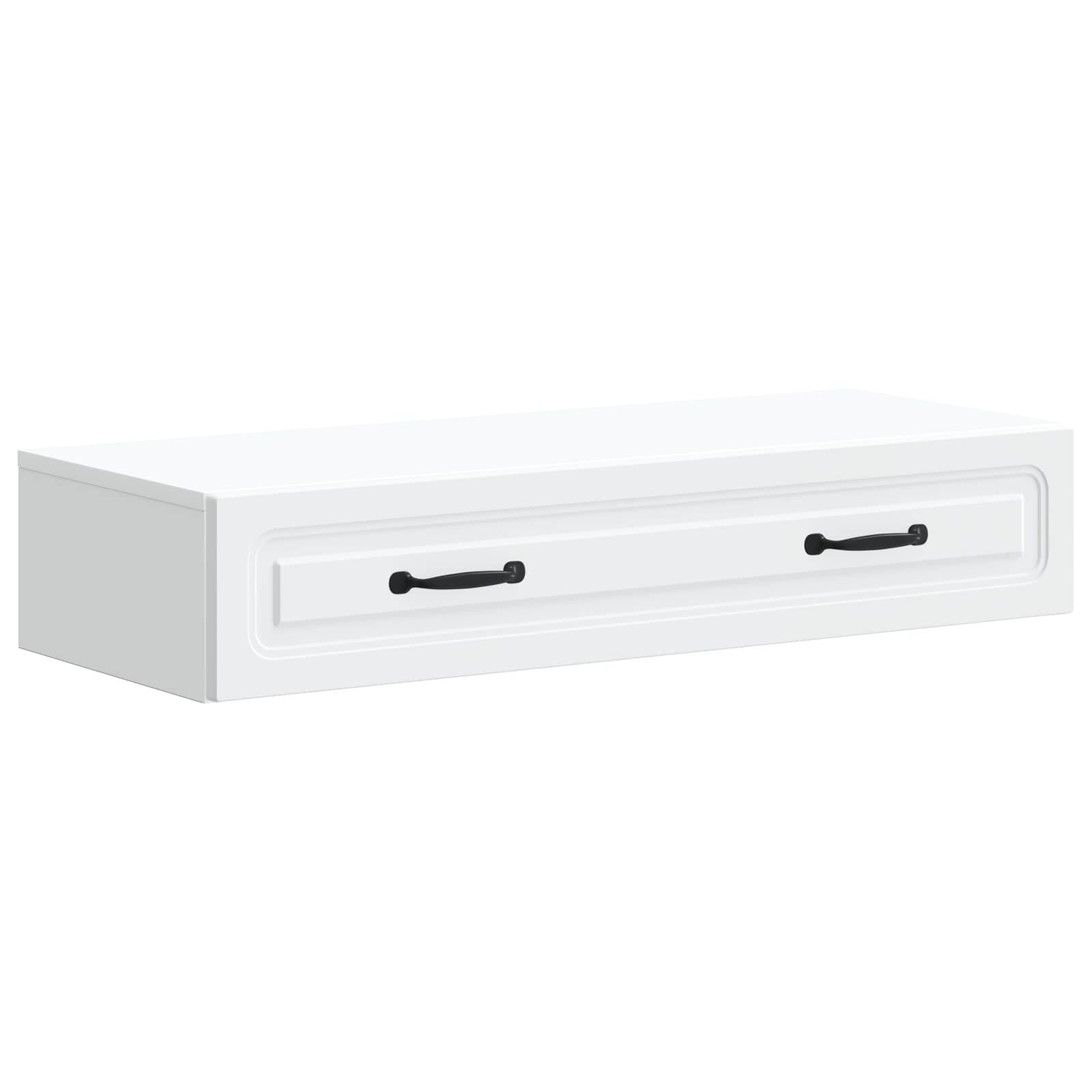 vidaXL Wandregal 87,5 x 34,5 x 17 cm Schweberegal mit Schublade Hängeregal Schubladenre