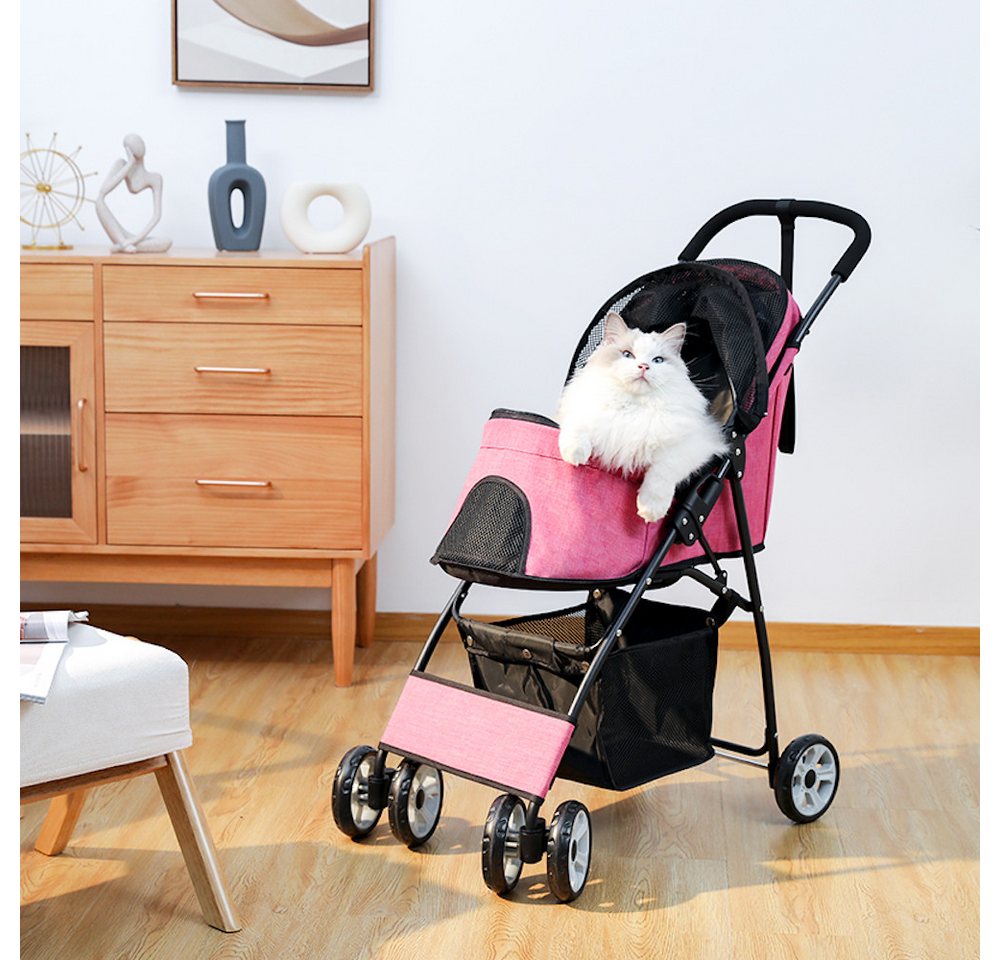 Thumbnail - Purpurra Hundebuggy Haustierwagen Haustierbuggy mit Sicherheitsgurt für 1 oder 2 Hunde, (1-tlg)
