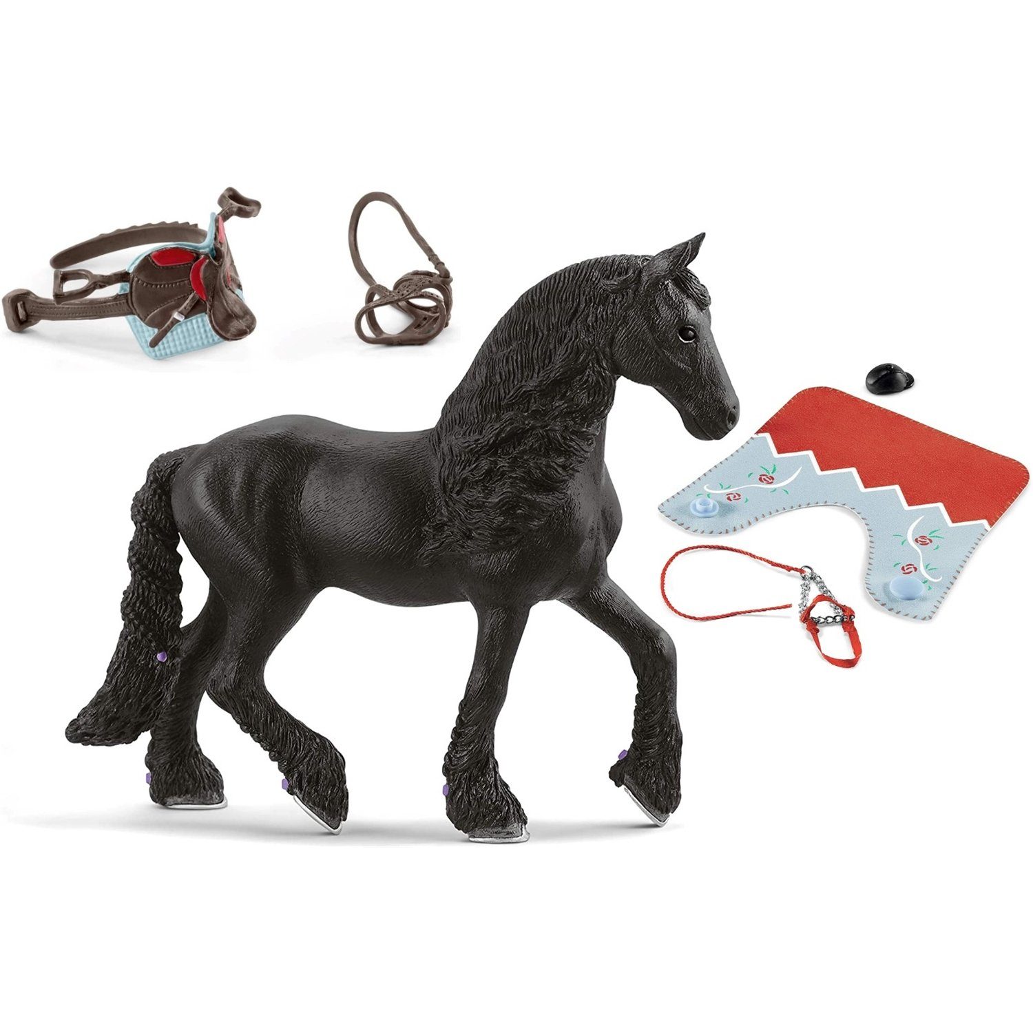 Schleich® Tierfigur 13906-42459-89 Horse Club 3er Set Friese Stute + Decke