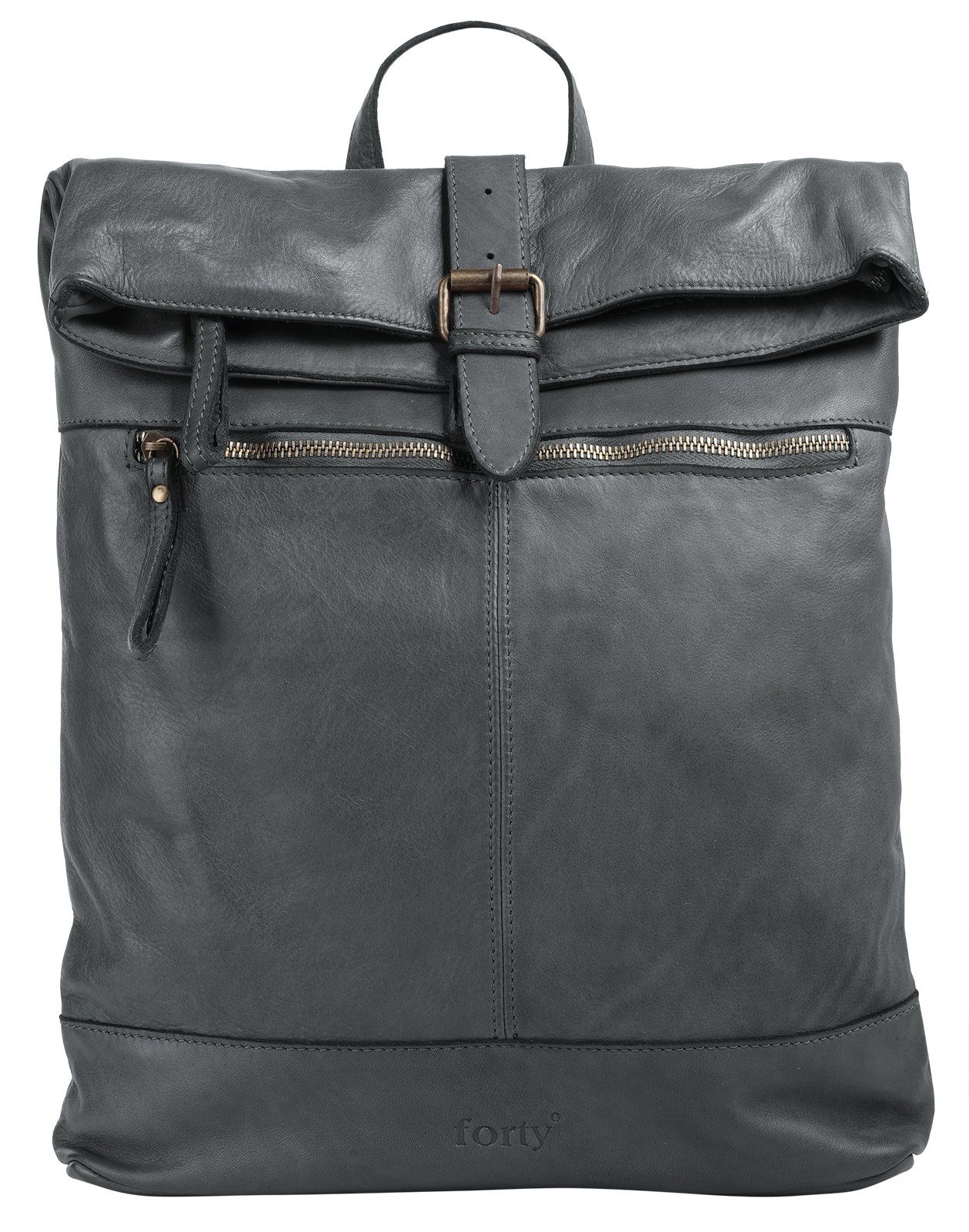 forty° Tagesrucksack, echt Leder, Made in Italy