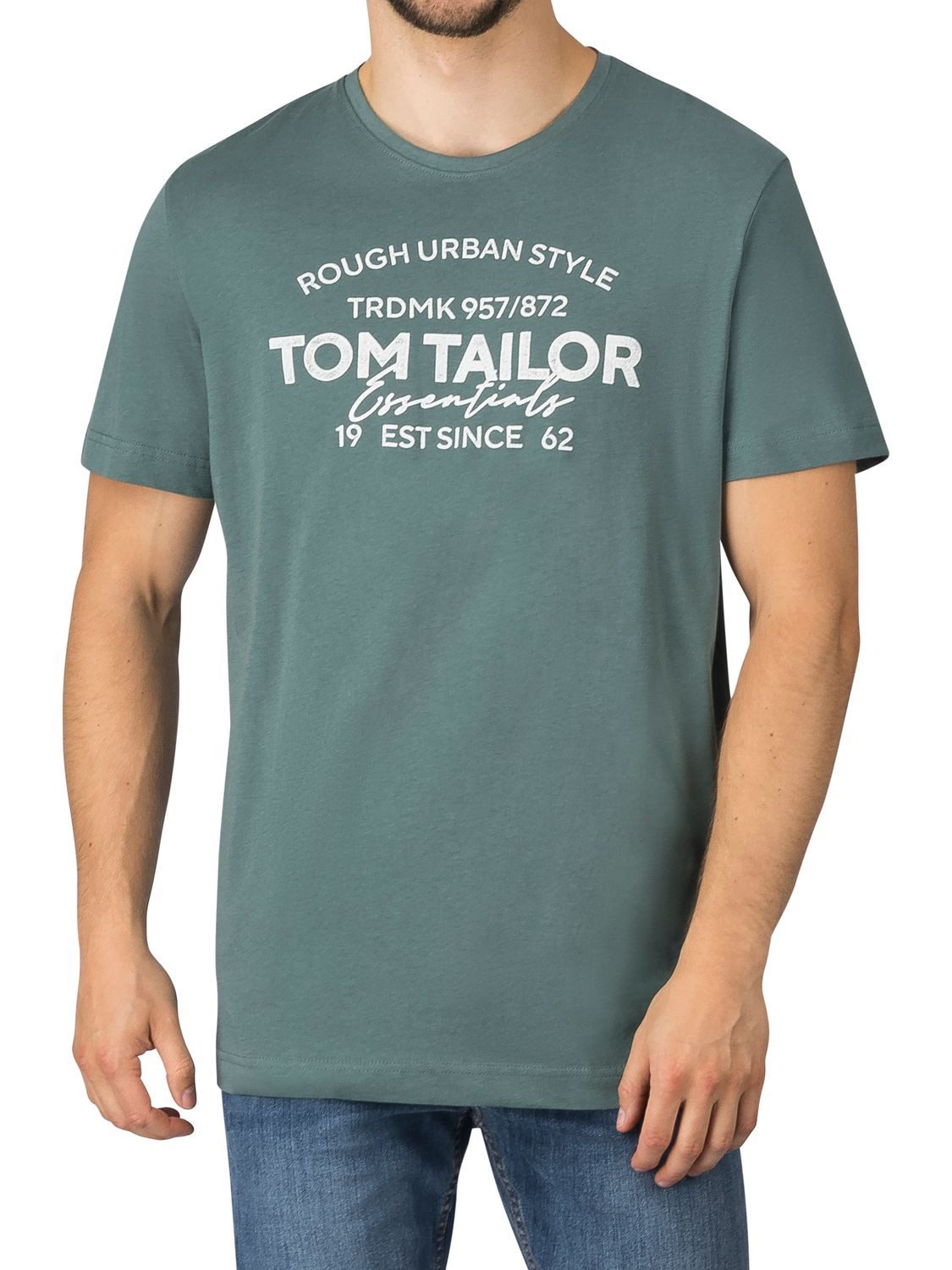 TOM TAILOR T-Shirt Herren Printshirt Regular Fit (Vorteilspack, 4-tlg) Kurzarm Tee Shirt mit Rundhalsausschnitt aus 100% Baumwolle – Bild 2 von 5