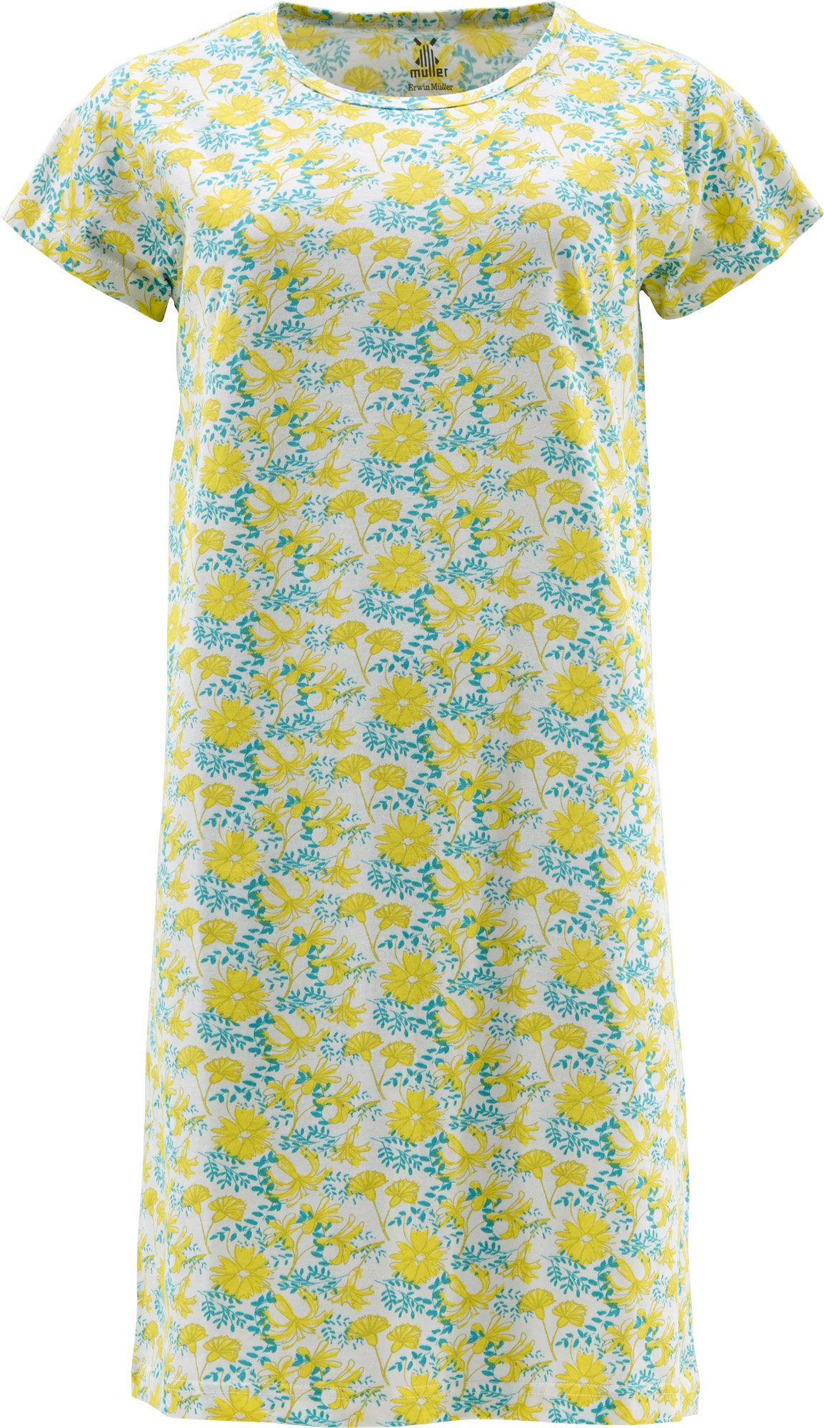 Erwin Müller Nachthemd Damen-Nachthemd Single-Jersey Blumen