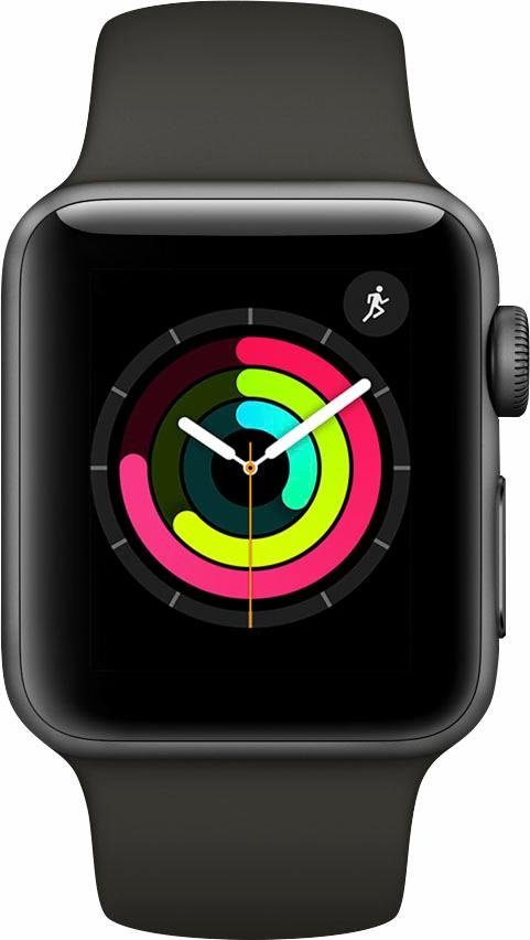 Apple Watch Series 3 GPS, Aluminiumgehäuse Space Grau, 38mm mit ...