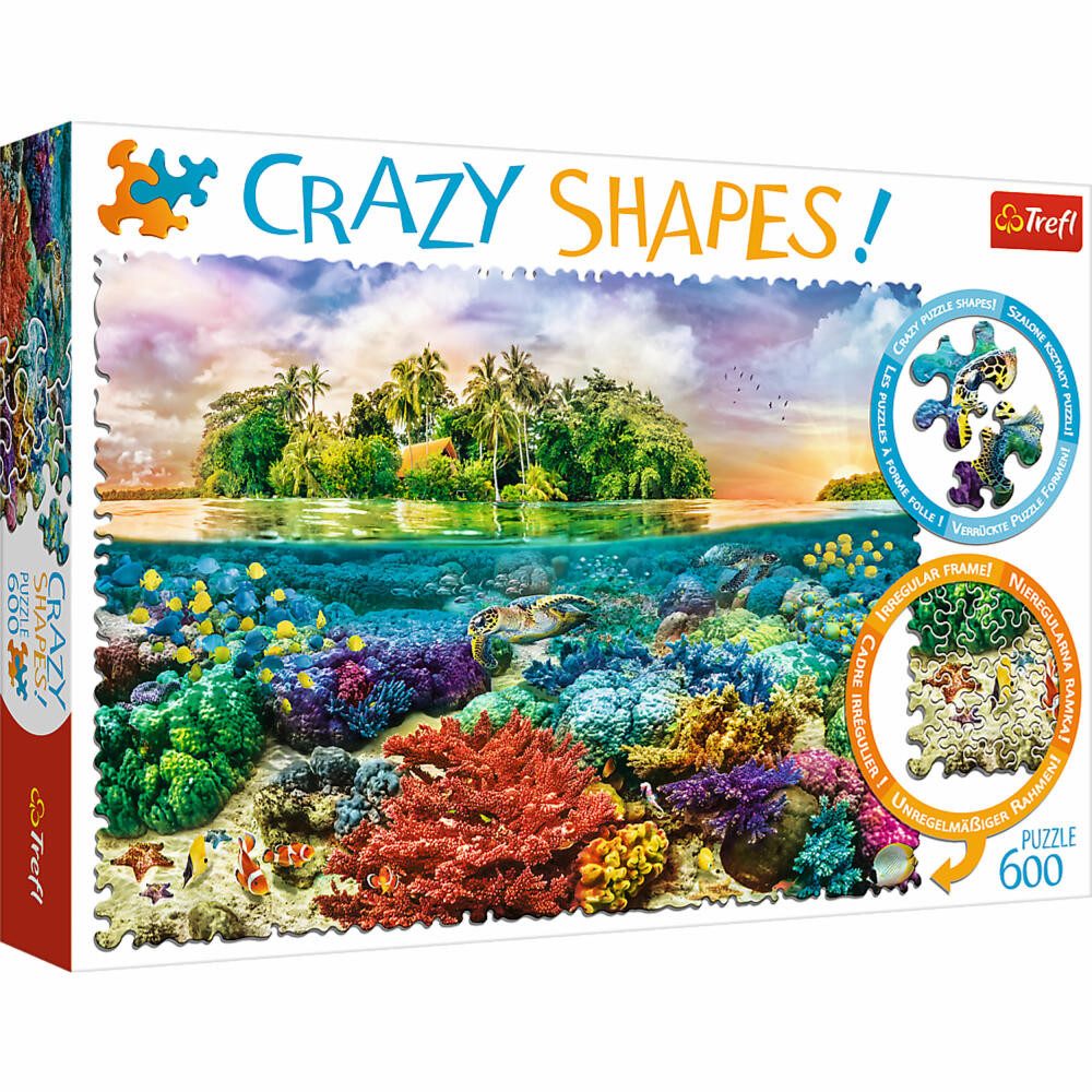 Trefl Puzzle Crazy Shapes Tropische Insel, 600 Puzzleteile