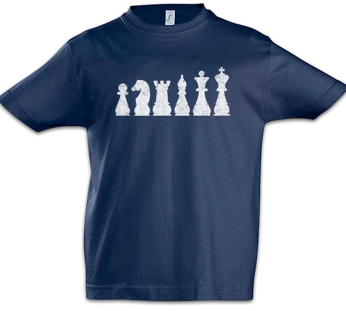 Urban Backwoods Print-Shirt Chess II Kinder T-Shirt Schachmatt Schach Checkmated Queen Spiel (1-tlg) Königin König Springer Läufer