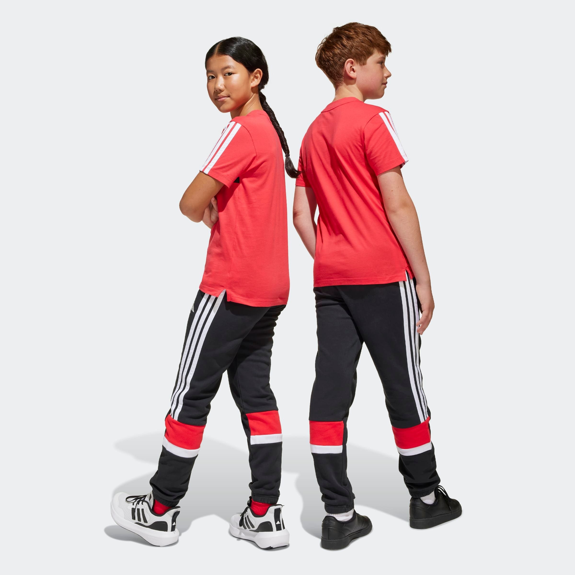 adidas Sportswear Sporthose J 3S TIB FL PT für Kinder, mit Gummizug, aus Baumwolle und Polyester