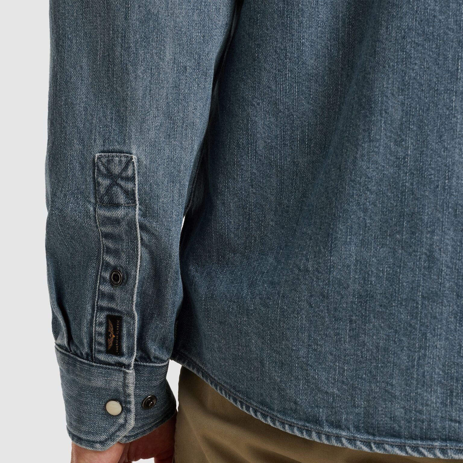 PME LEGEND Jeanshemd mit Logo Stickerei
