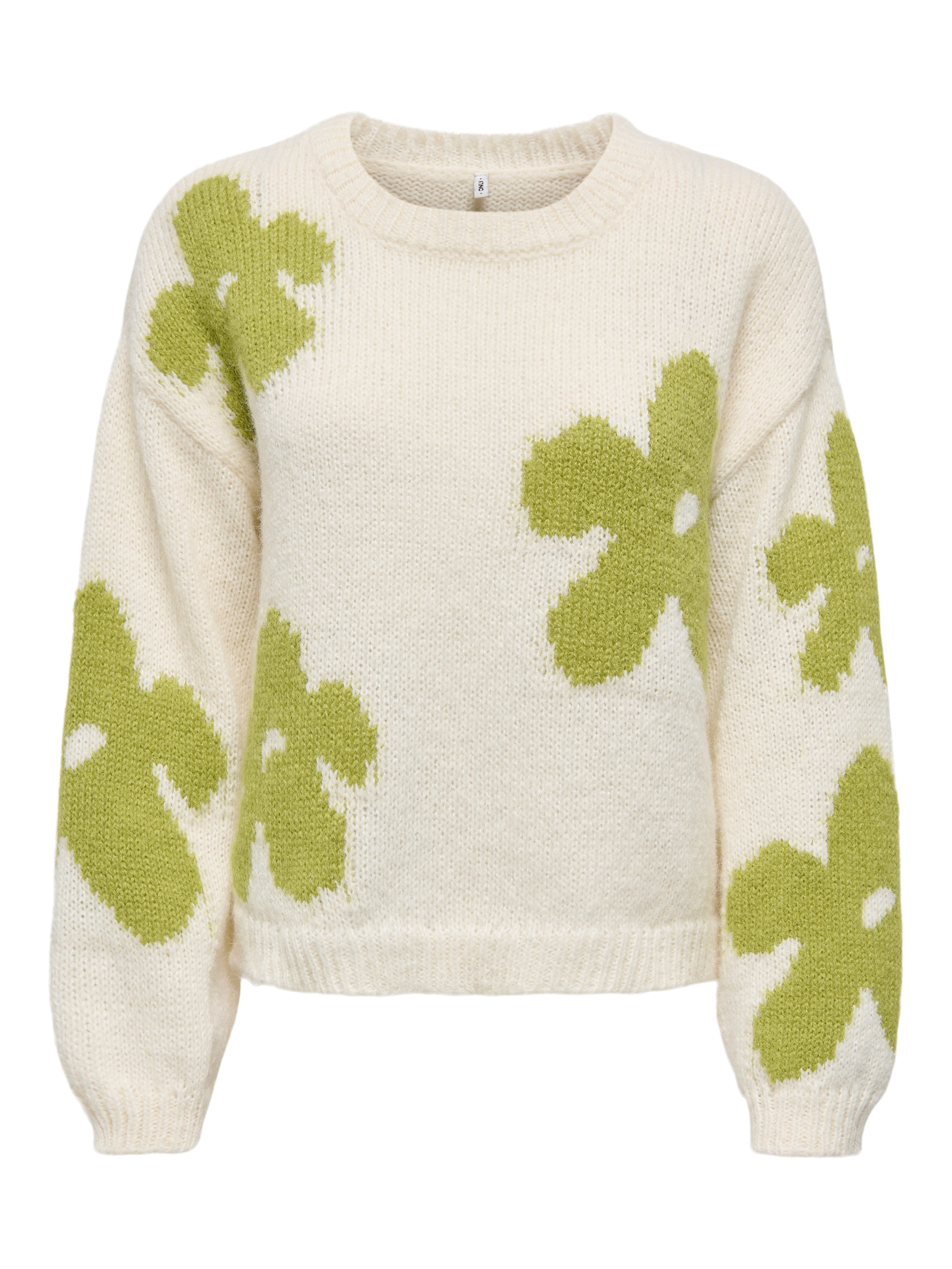 ONLY Strickpullover ONLBOOTLE LIFE LS FLOWER O-NECK KNT günstig online kaufen