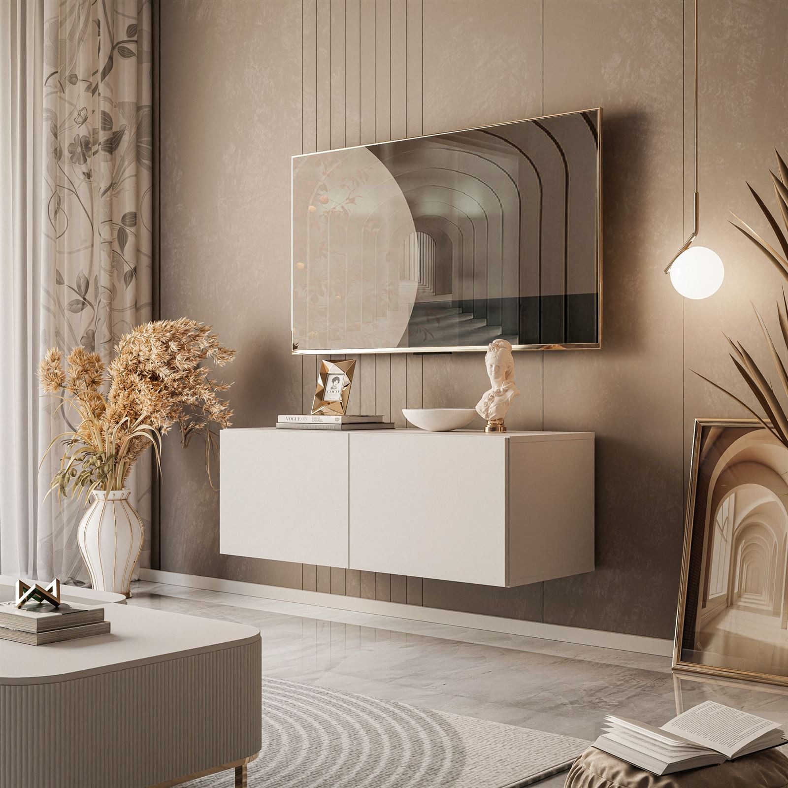 Lookway Lowboard COLGANTE KASCHMIR 100 cm Eleganter hängender TV-Schrank mi günstig online kaufen