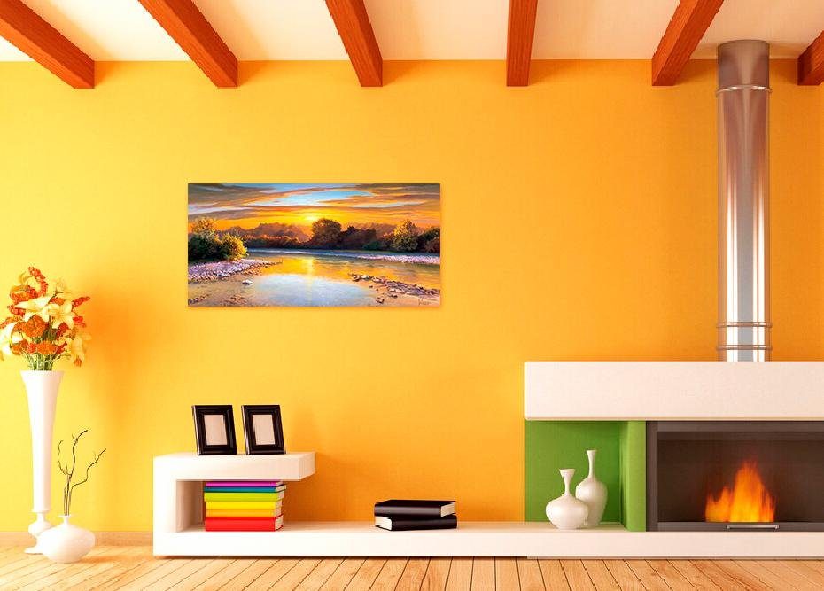Home affaire Deco-Panel »A.GALASSO I Tramonto sulk Ticino«, 100/50 cm-HomeTrends