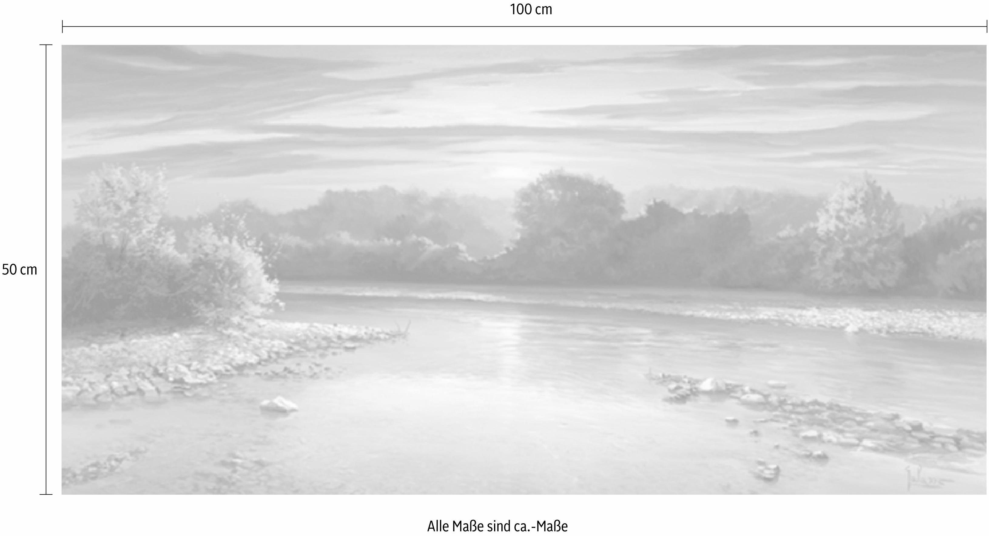 Home affaire Deco-Panel »A.GALASSO I Tramonto sulk Ticino«, 100/50 cm-Otto