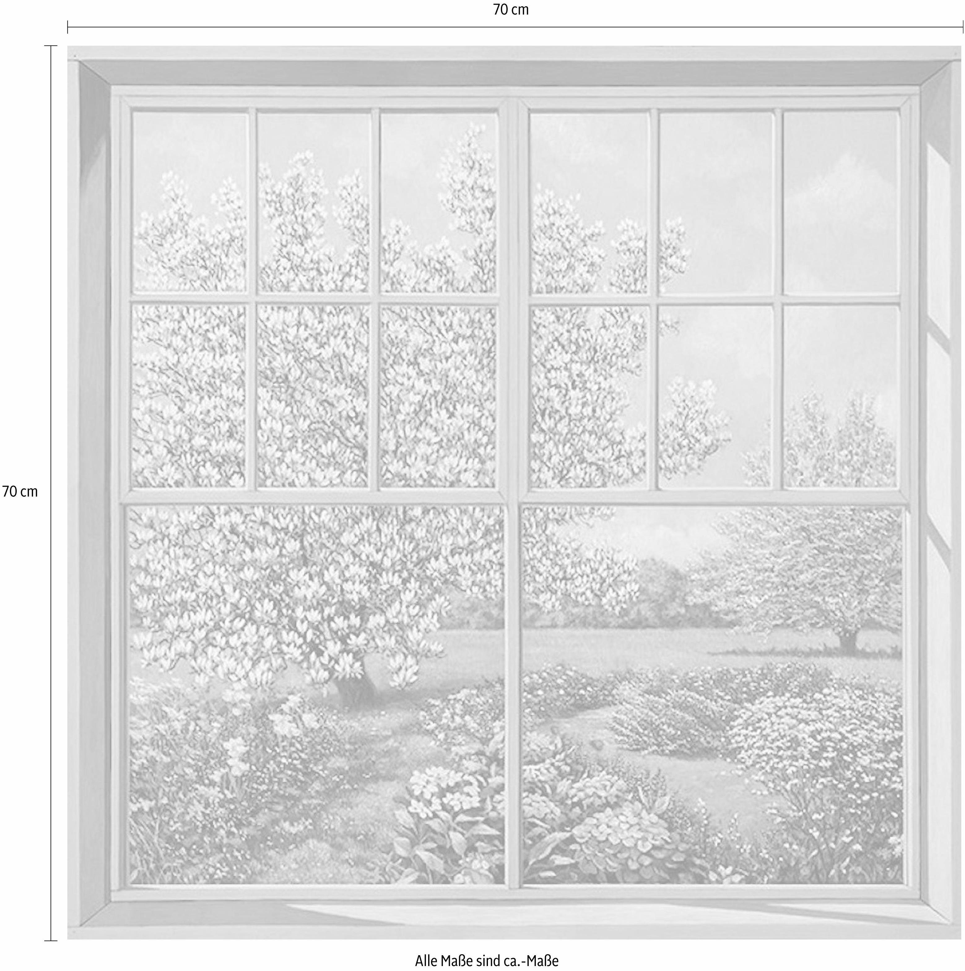Home affaire Deco-Panel »DEL MISSIER / Finestra sul giardino«, 70/70 cm-Otto