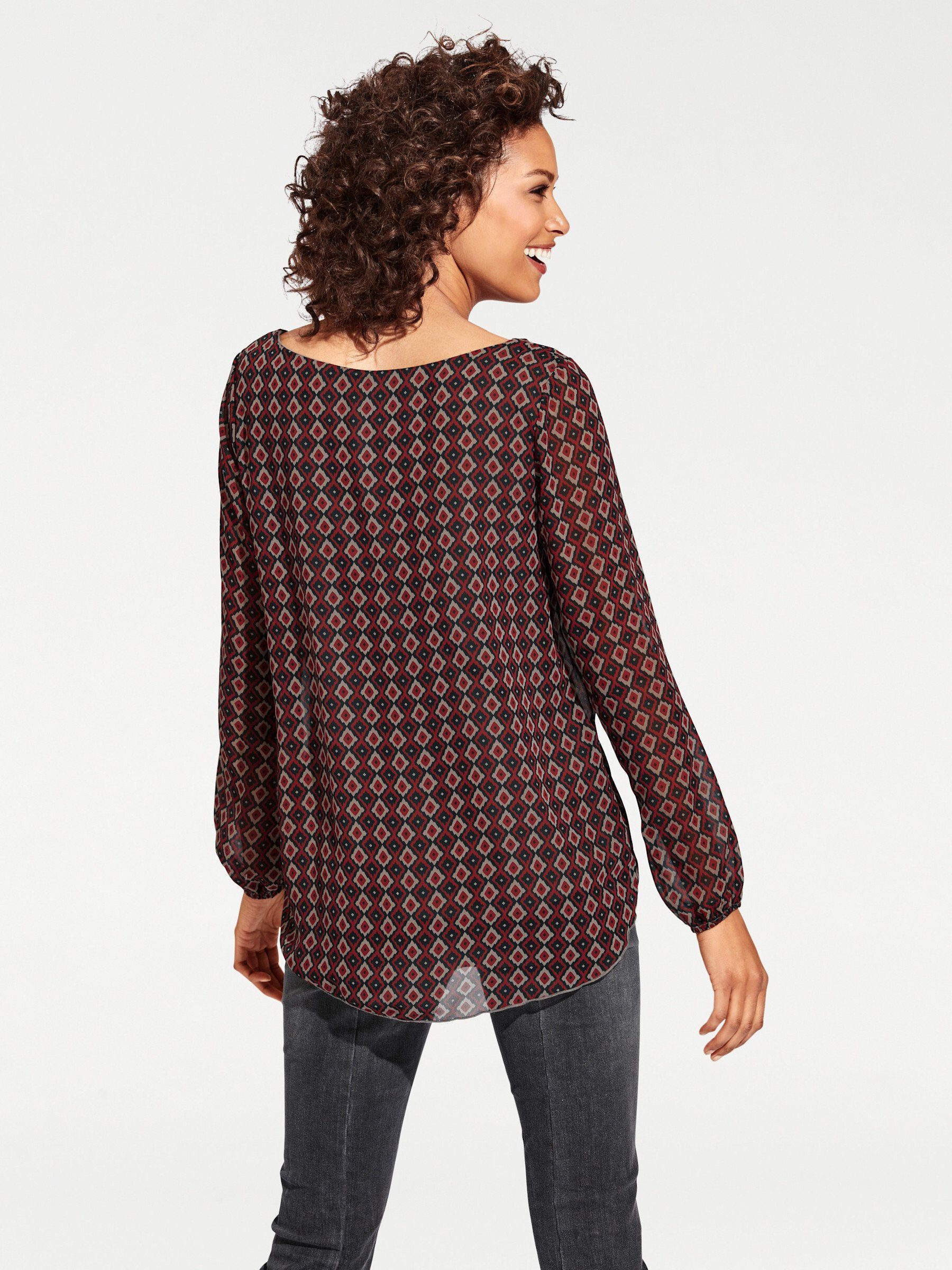 heine Klassische Bluse Druck-Tunika Langarm