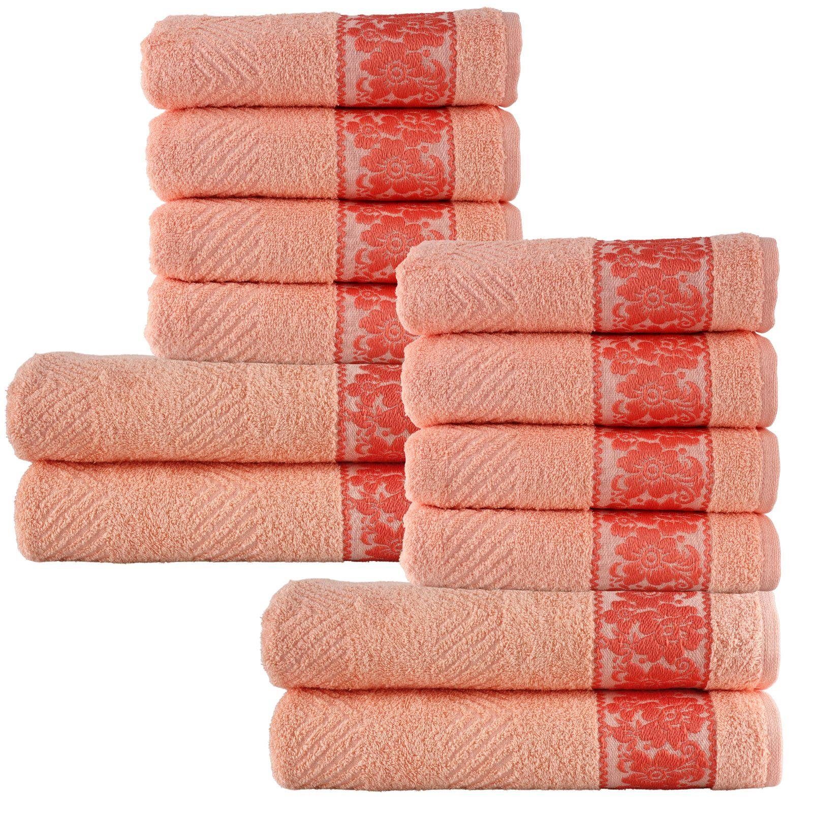 Plentyfy Duschtücher Hand- &Duschtuch Set 12tlg aus 100% Baumwolle,  (12-St), Duschhandtuch - Frottee Handtuch Set - Badetuch