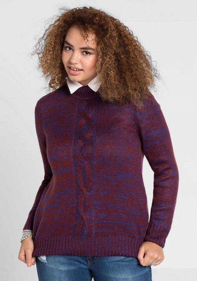 Sheego Stehkragenpullover Sheego Stehkragenpullover