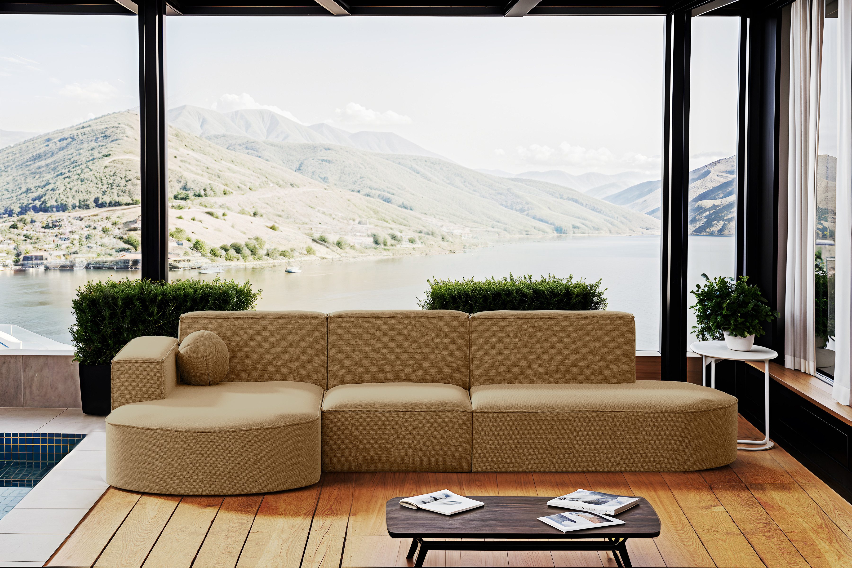 Kaiser Möbel Gartenlounge-Set Gartenmöbel Ecksofa,Couch,Sofa L-Form Garten Modena L Patio