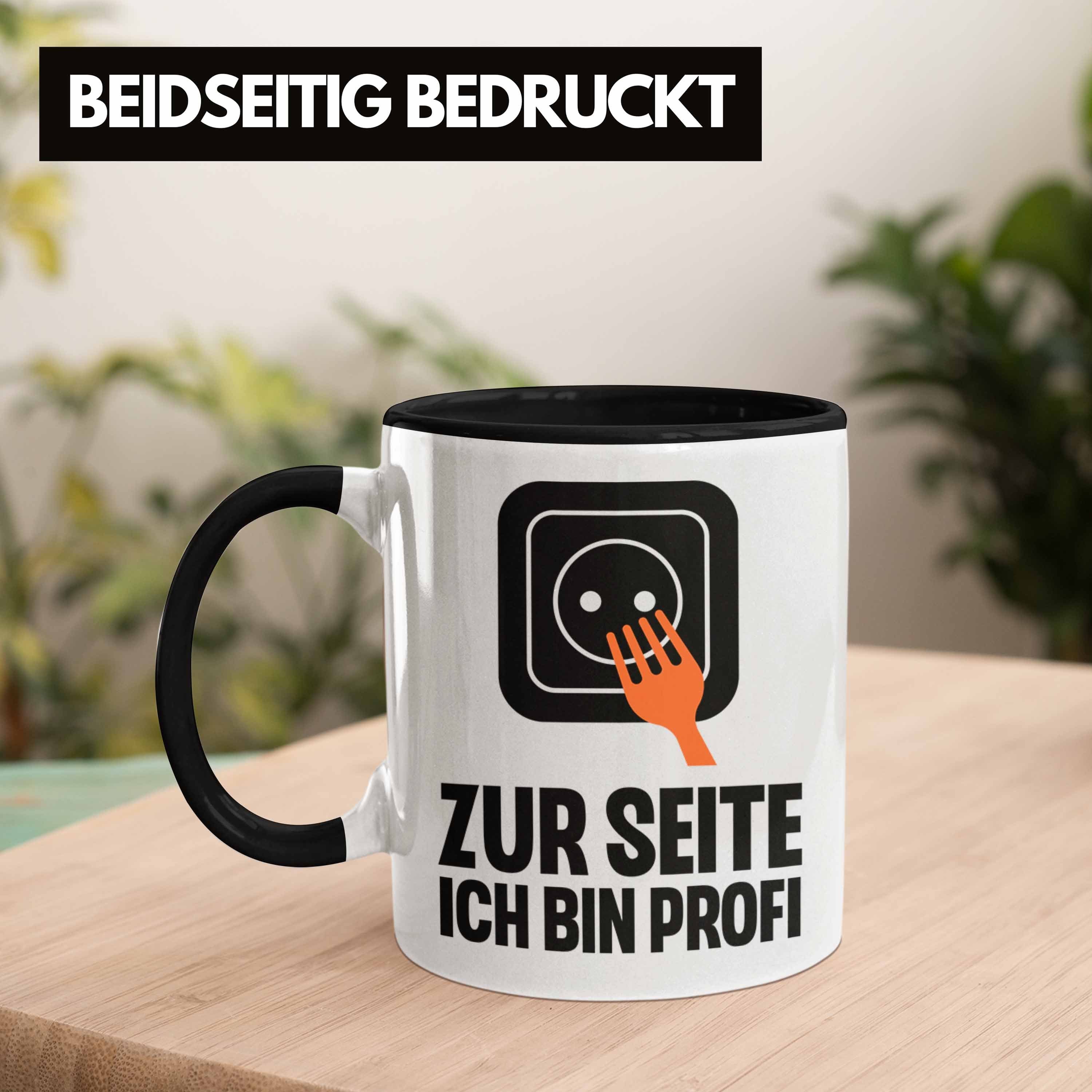 Kaffeebecher Geschenke Spruch Tasse Tasse Trendation Schwarz Geschenk Geschenkidee Trendation Lustig - Gadget Elektriker Männer