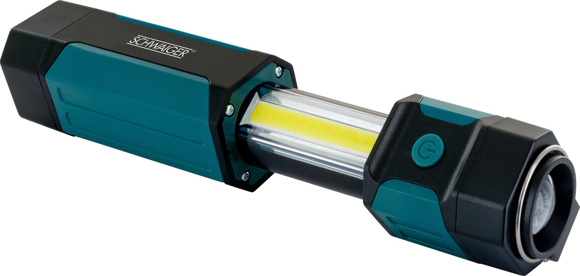 Schwaiger Arbeitsleuchte WLED3120, dimmbar, verschiedene Lichtmodi, mit Haken zum Aufhängen, magnetisch, ausziehbar, COB-LED, kaltweiß, ausziehbar, magnetisch, dimmbar, mit Haken zum Aufhängen