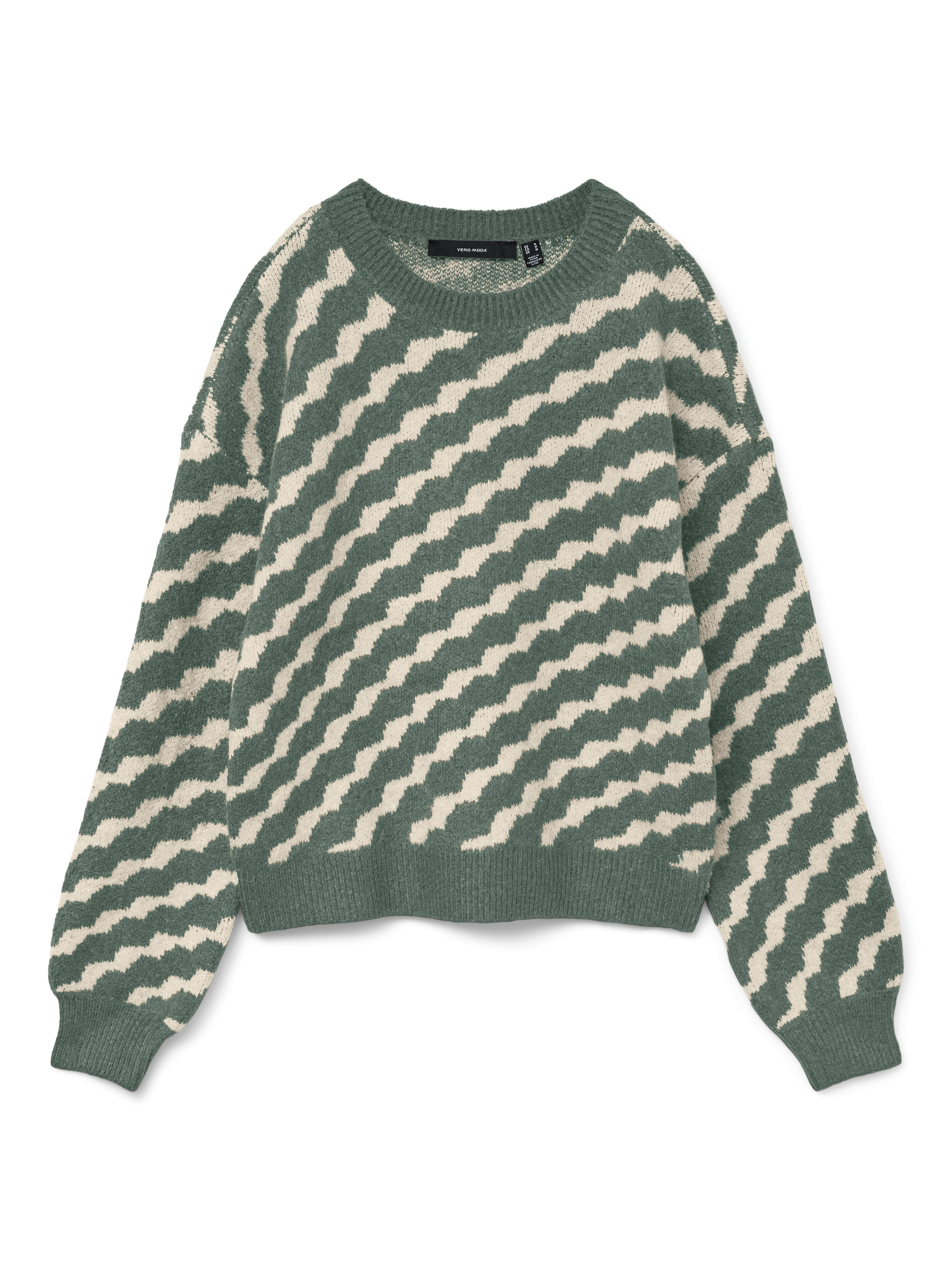 Vero Moda Rundhalspullover VMLARA LS O-NECK PULLOVER GA BOO REP günstig online kaufen