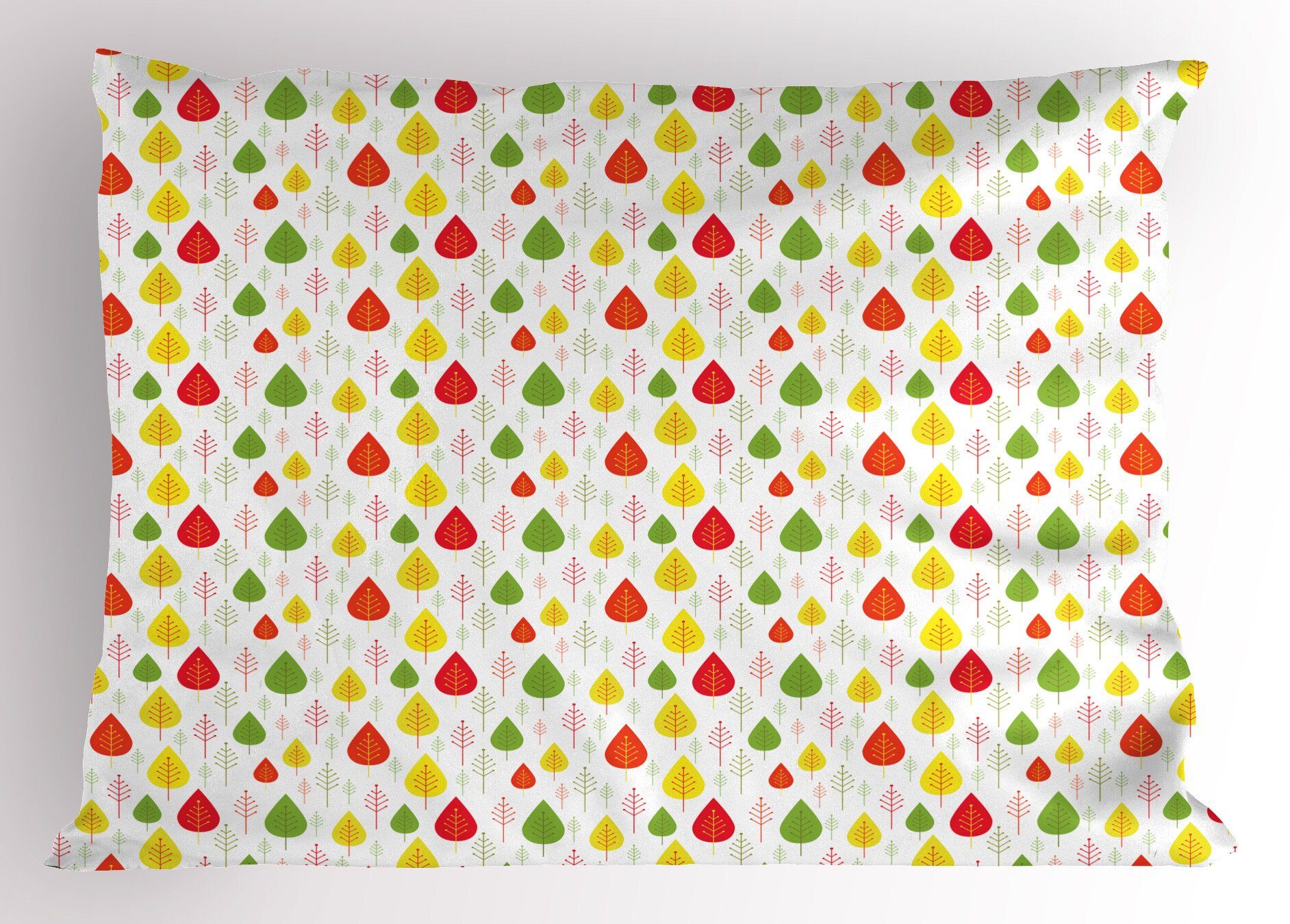 Kissenbezug, Herbst King Unbedeutende (1 Size Abakuhaus Kissenbezüge Stück), Blätter Gedruckter abstrakte Dekorativer Standard