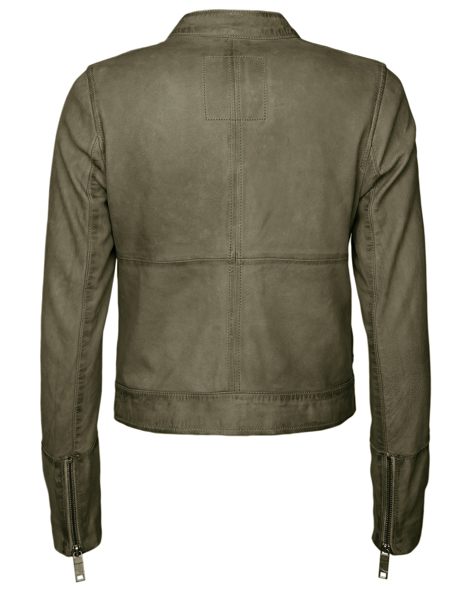 Maze Lederjacke Hamill olive