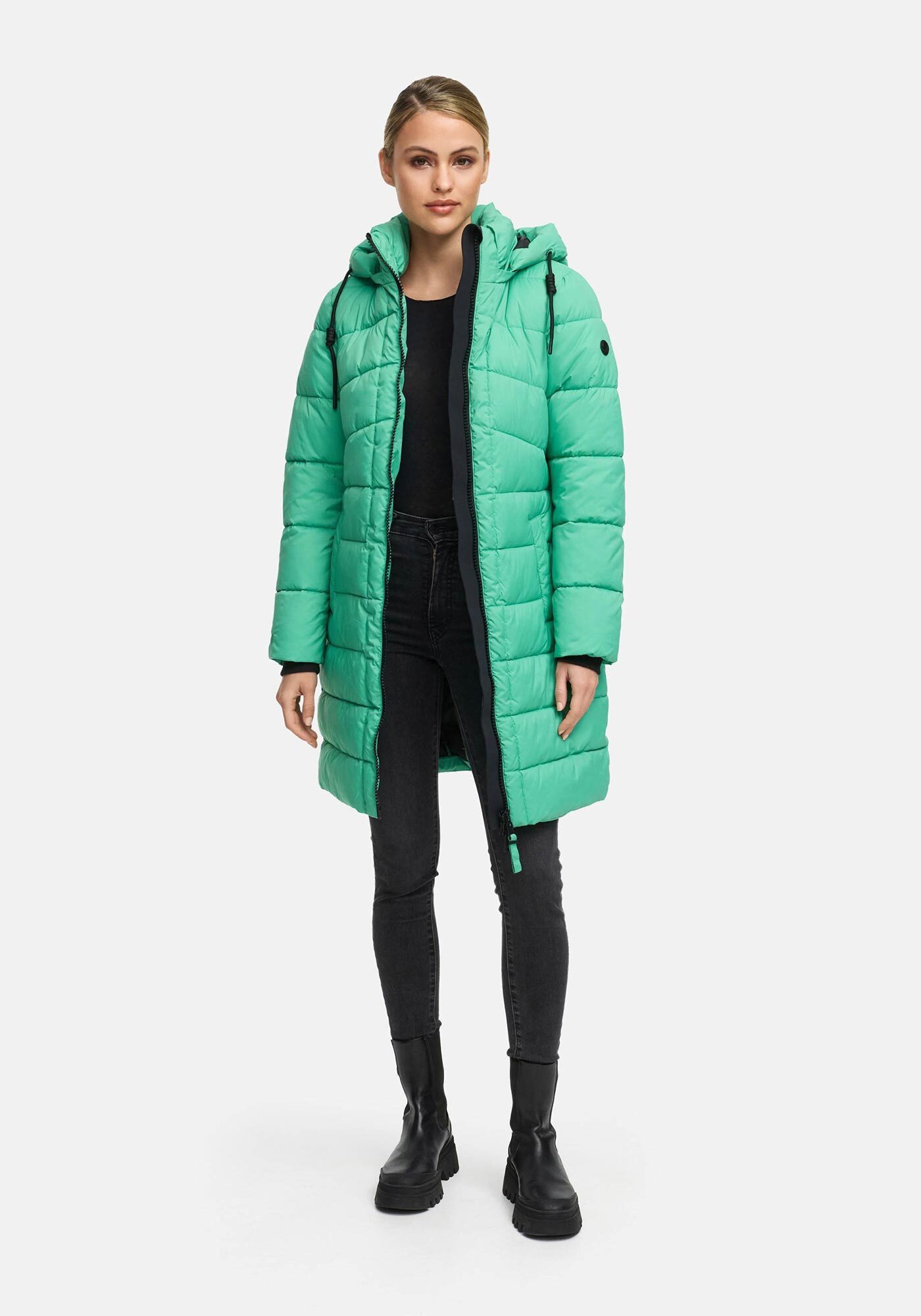 Marikoo Winterjacke Kaltnäschen mit abnehmbarer Kapuze und hochschließendem Kragen