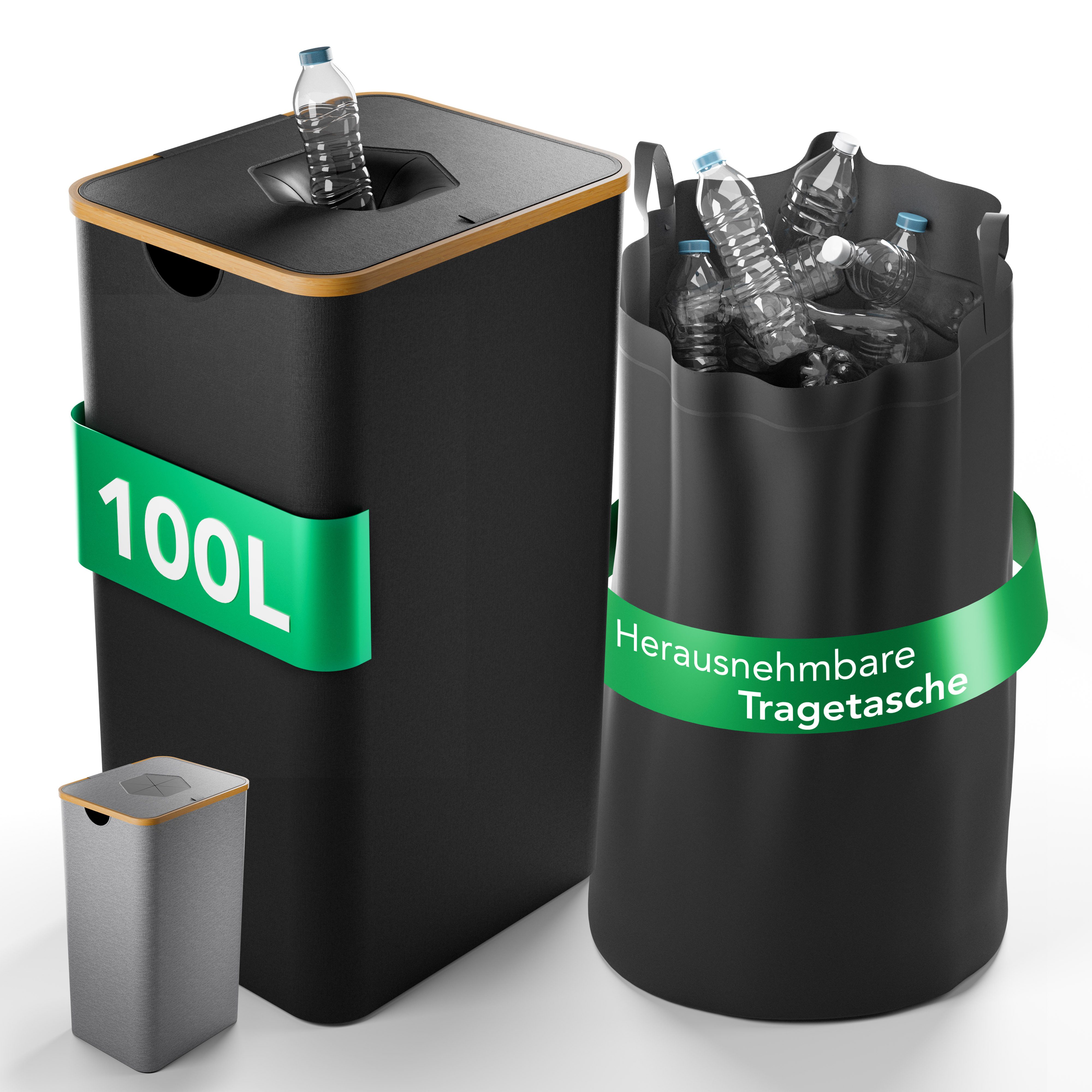 NewHabitat Flaschenkorb Pfandflaschen Sammelbehälter inkl. Tragetasche für günstig online kaufen
