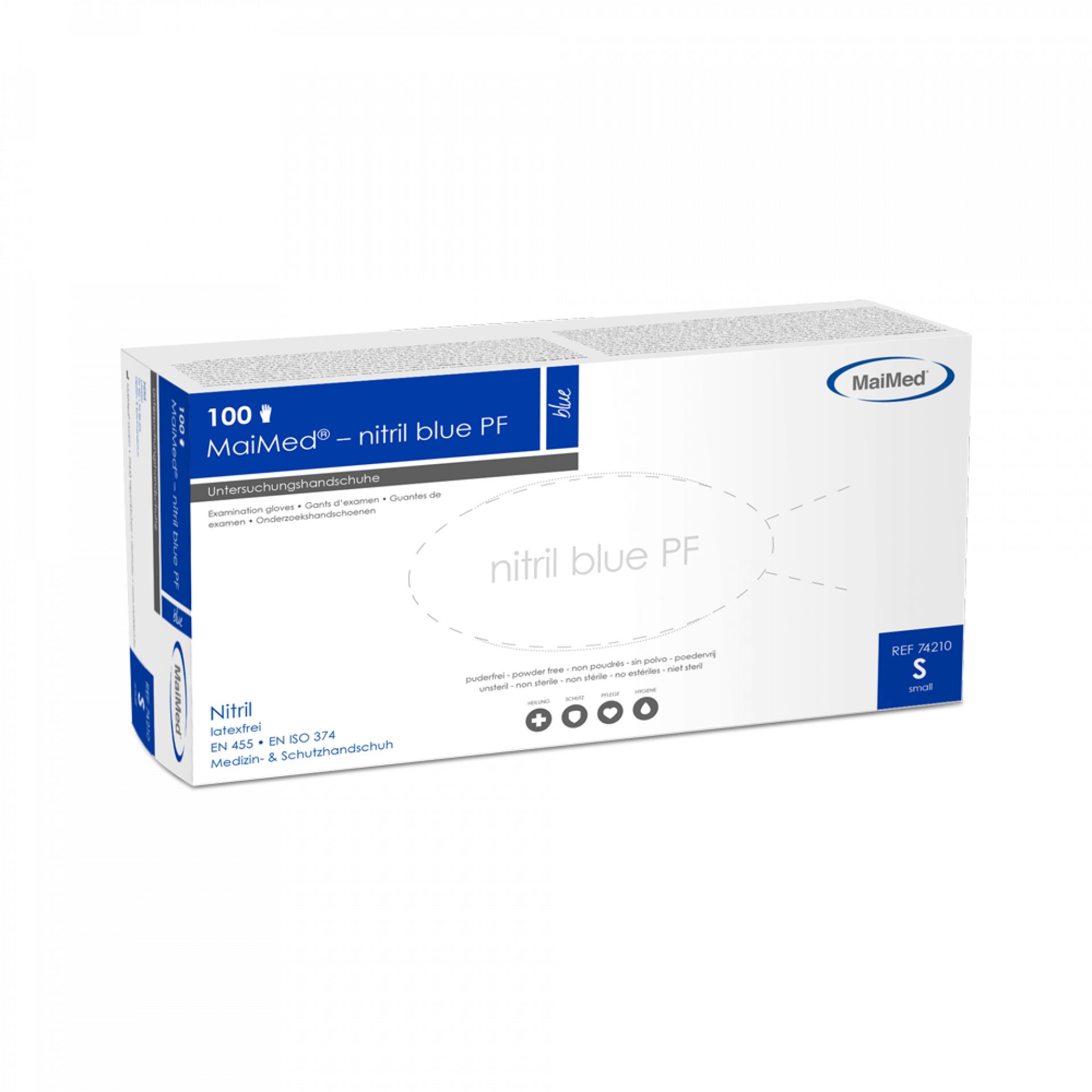MaiMed Einweghandschuhe MaiMed® nitril blue PF Einmalhandschuhe 100 Stck.