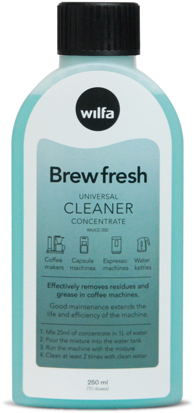 wilfa Wassersprudler Universalreiniger - WIUCC-250 BREWFRESH - 250ml Konzentrat, speziell für Kaffeemaschinen entwickelt