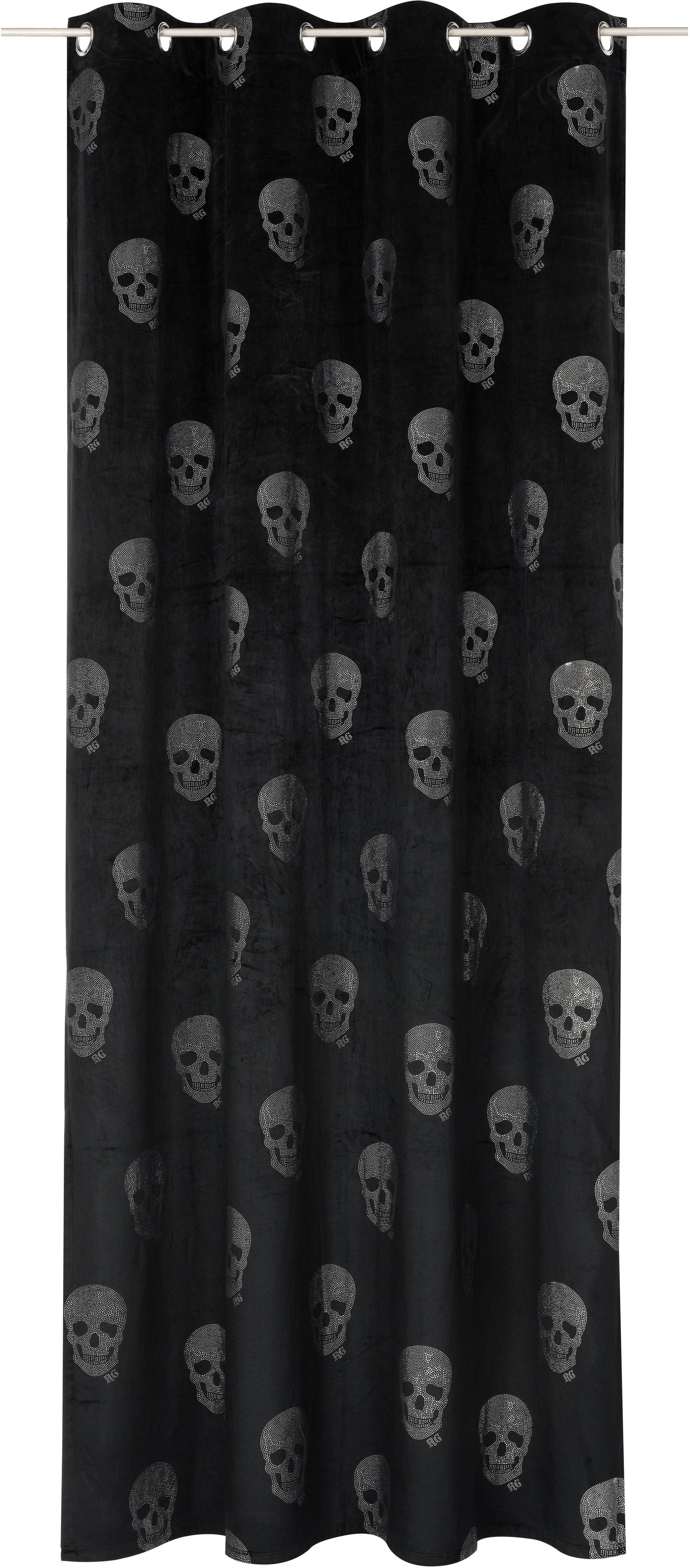 Vorhang FD Velvet Skull Roberto Geissini Ösen 1 Stück
