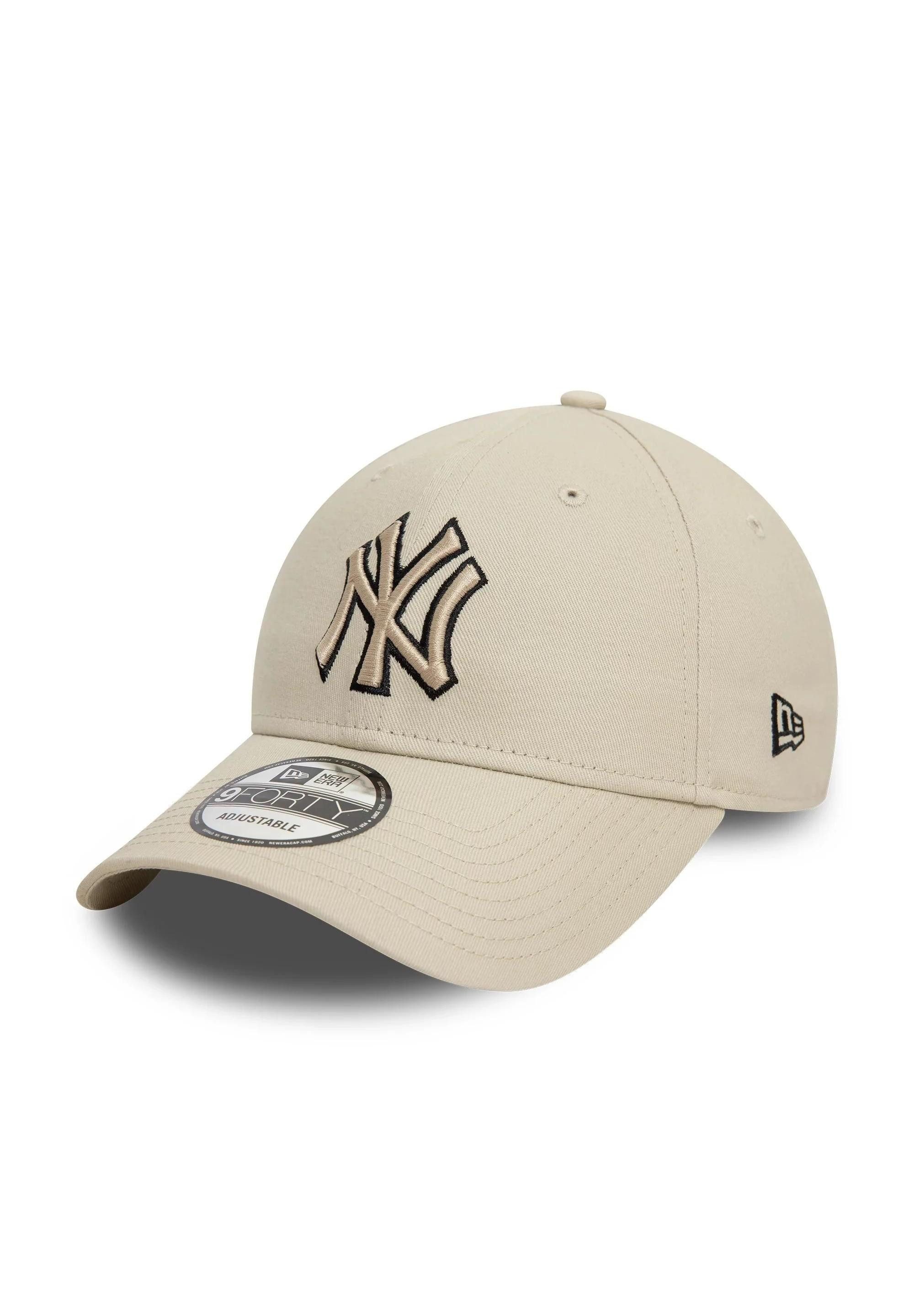 New Era Baseball Cap New York Yankees New Era MLB Team Outline 9Forty Cap Beige (1-St)