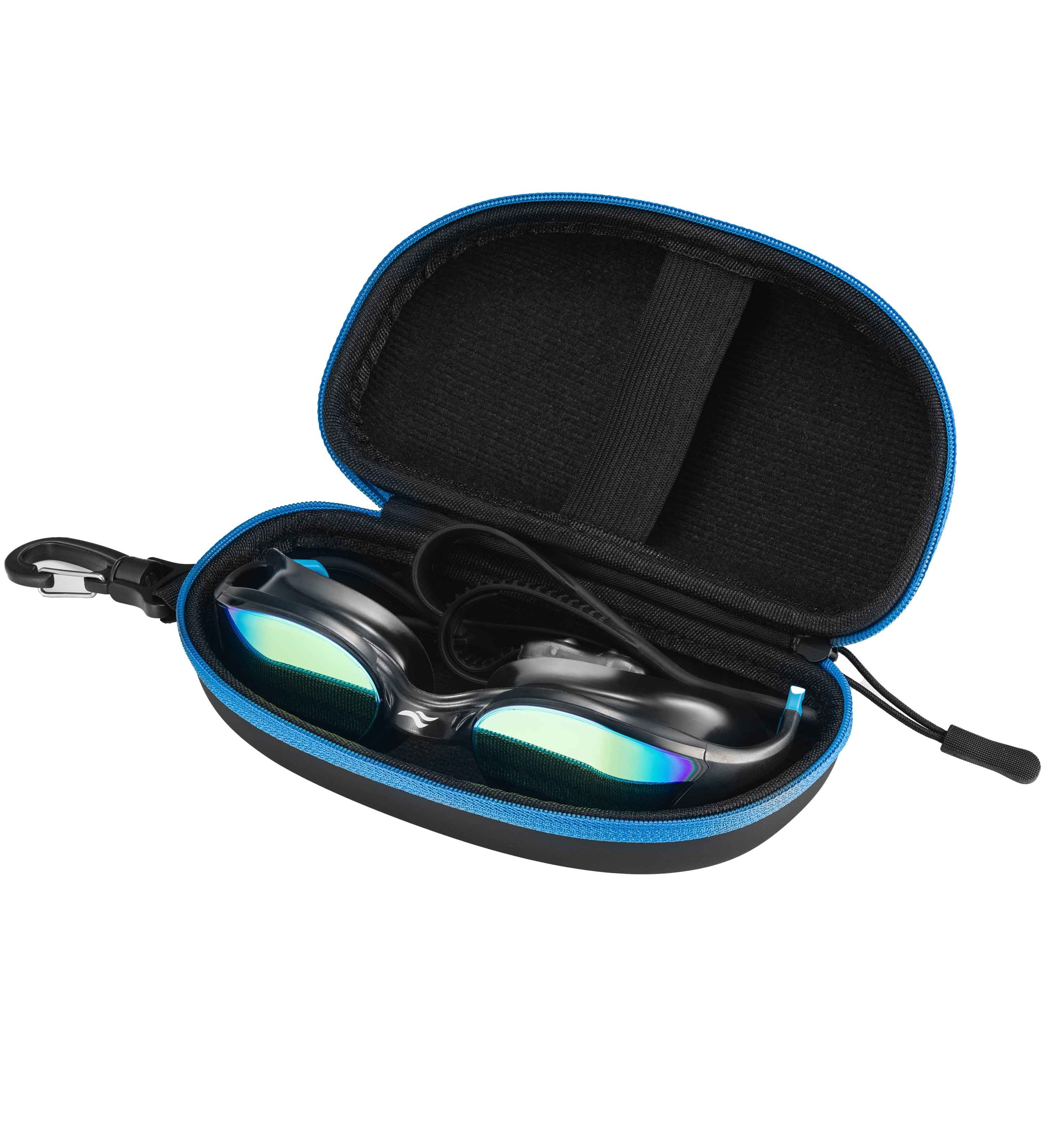 Aqua Speed Schwimmbrille Vortex Schwimmmaske verspiegelt schwarz-blau – Neue Box & UV, (Premium-Variante für Vielschwimmer & Wettkampfniveau), Silikonrahmen passt sich optimal an ohne Druckstellen