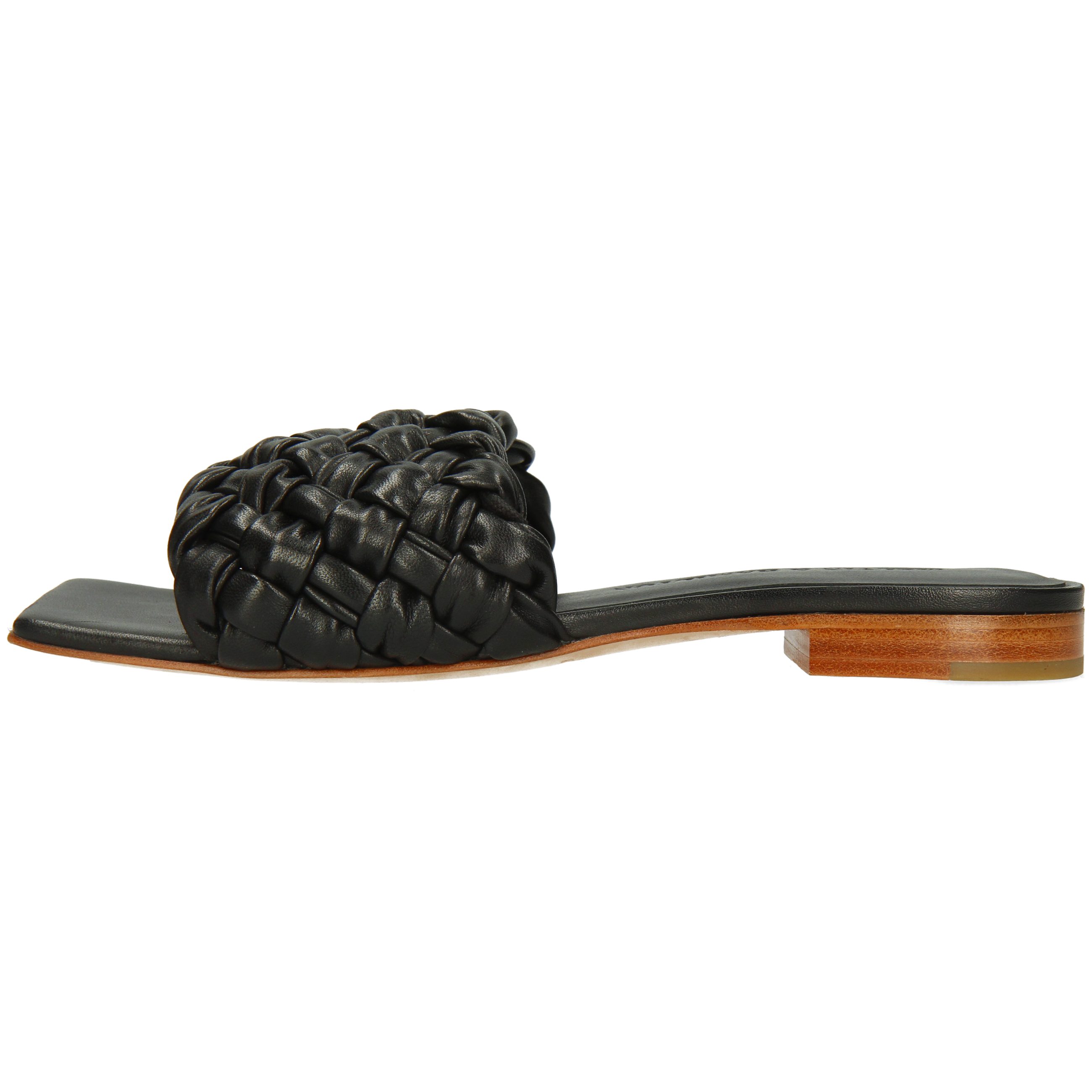 Melvin & Hamilton Eglantine 1 Leder-Geflochtene Schuhe für Damen Pantolette Flache Absätze, Echtes Leder, Von Hand geflochten