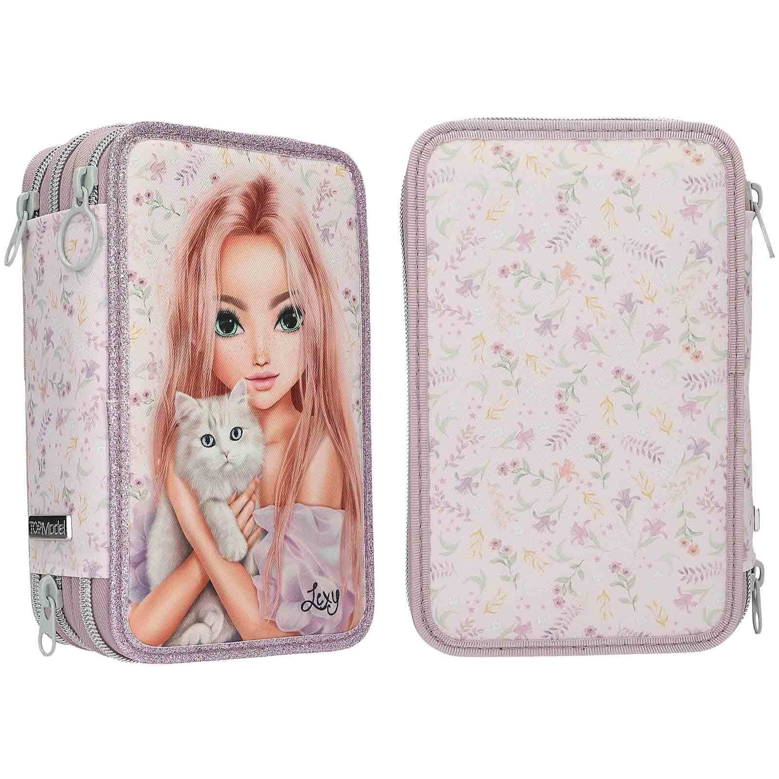 Depesche Federmäppchen TOPModel 3-Fach Federtasche BLOOMING KITTY, (1-tlg)