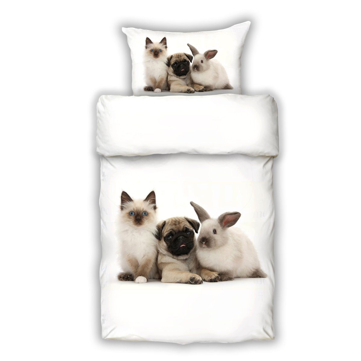 ESPiCO Kinderbettwäsche Tierische Freunde Animal, Renforcé, 2 teilig, Hund, günstig online kaufen