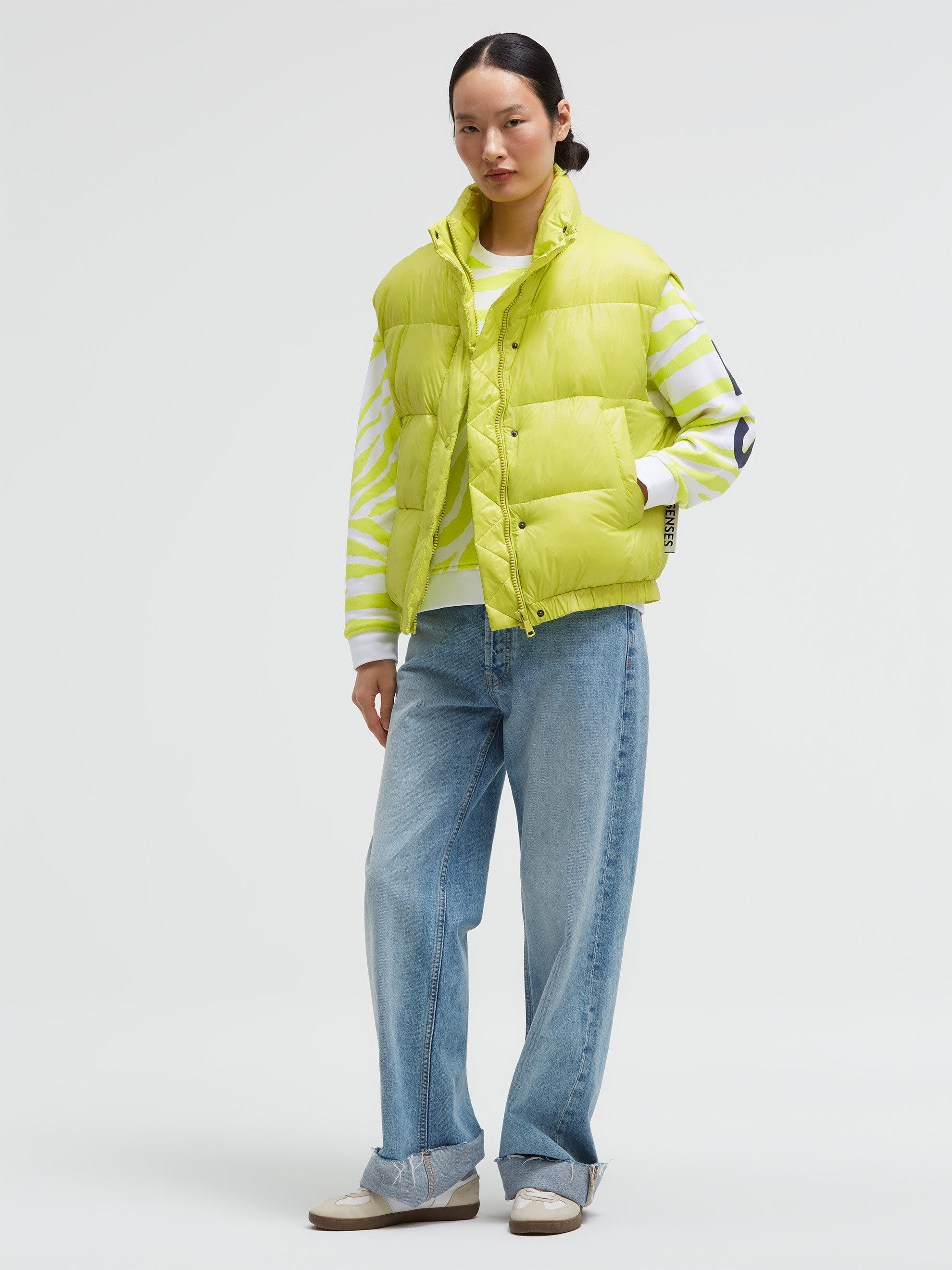 SENSES.THE LABEL Steppweste mit Fleece gefütterte Eingrifftaschen – Bild 3 von 5