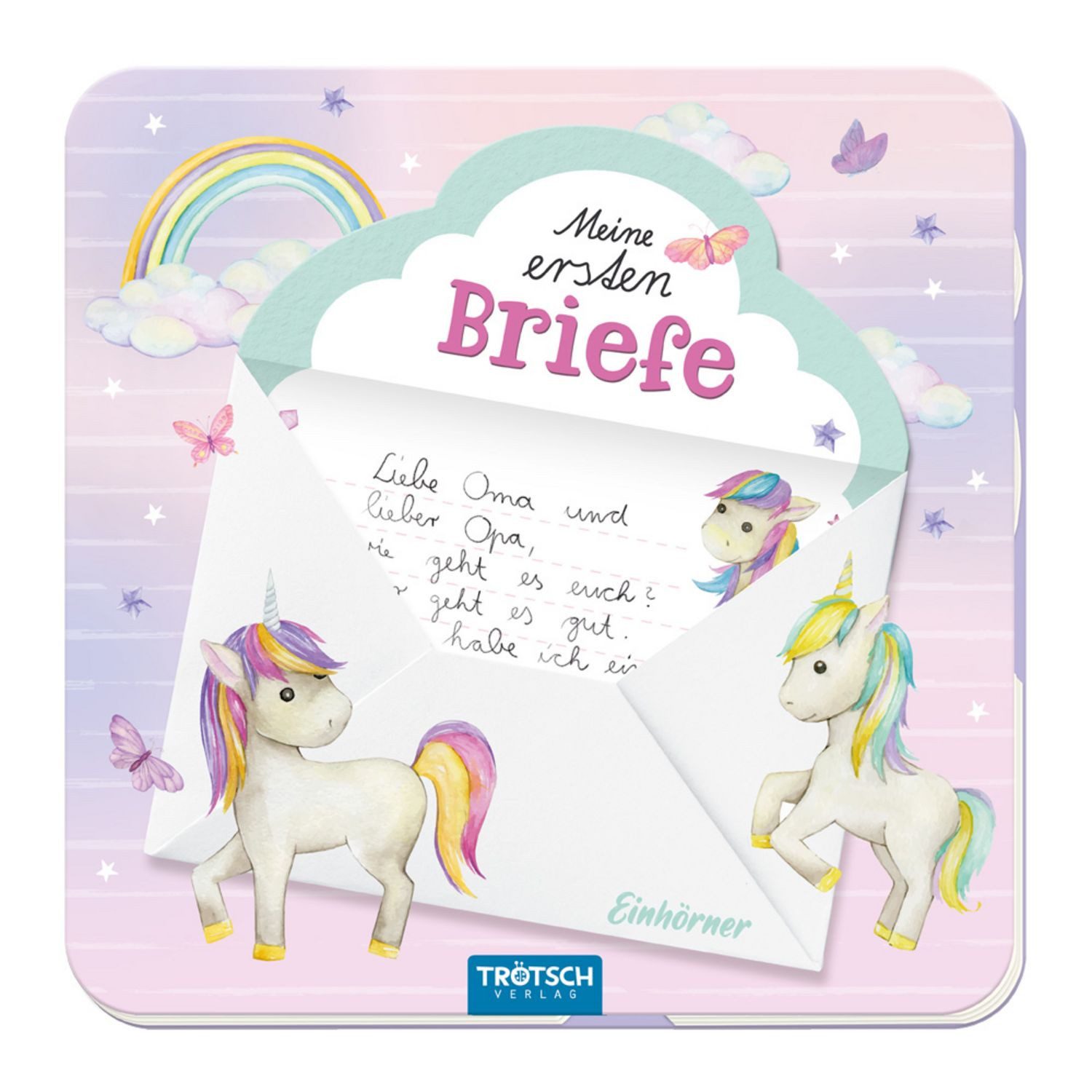 Schulheft Trötsch Meine ersten Briefe Briefpapierbuch Einhorn