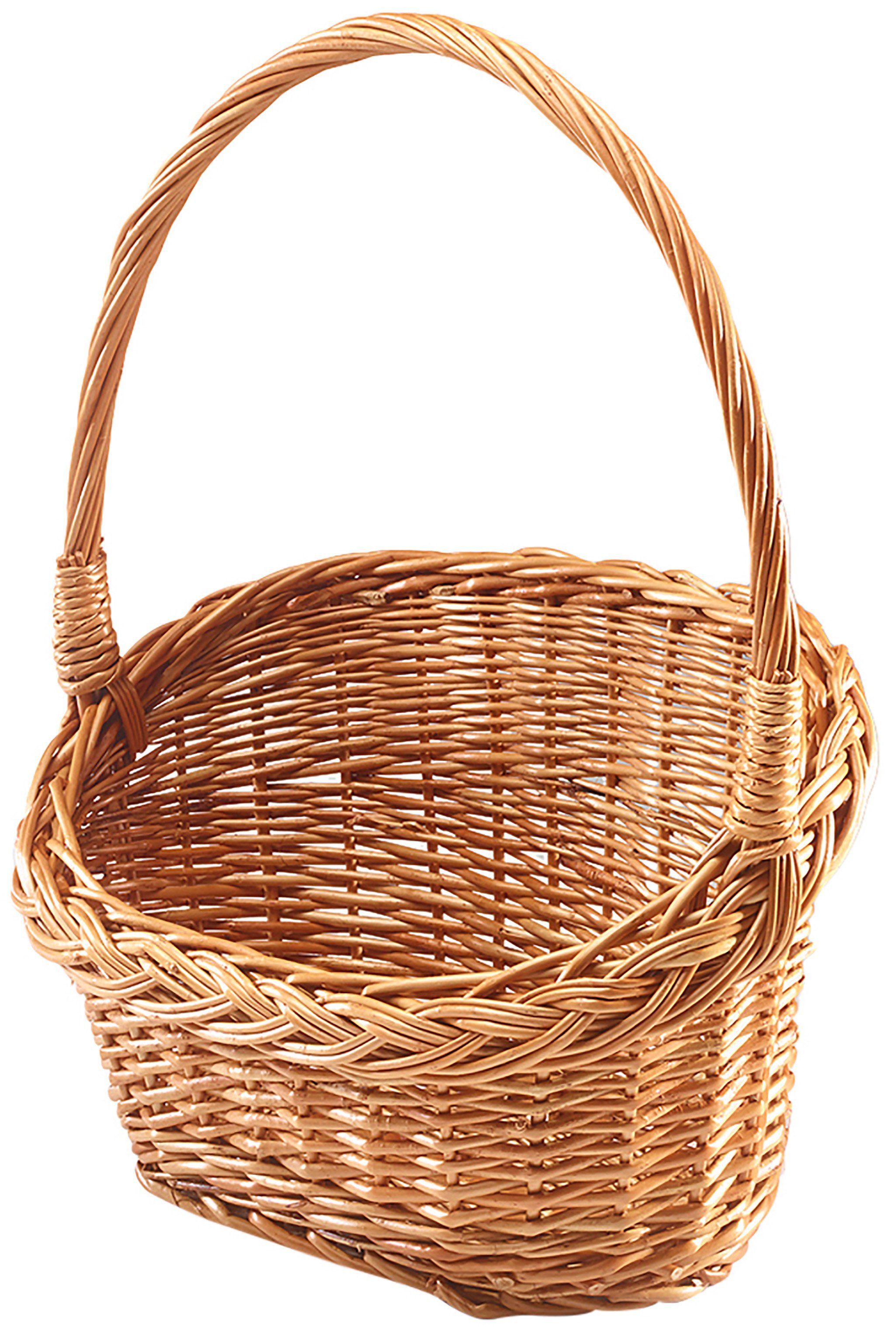 Einkaufskorb Dekokorb oval aus gesottener Weide
